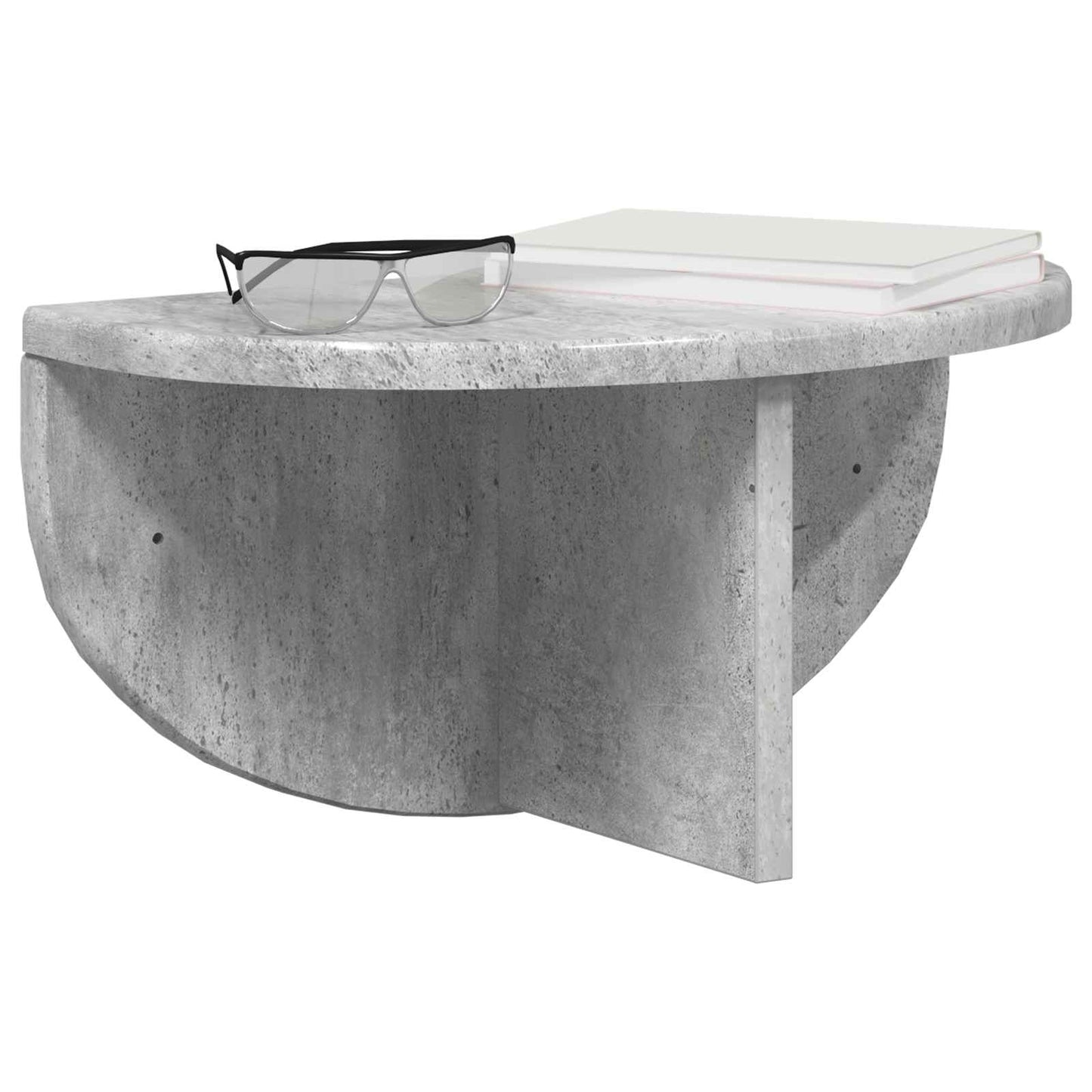 Sieninė lentyna 2 pcs Betono pilka 38 x 19 x 19 cm