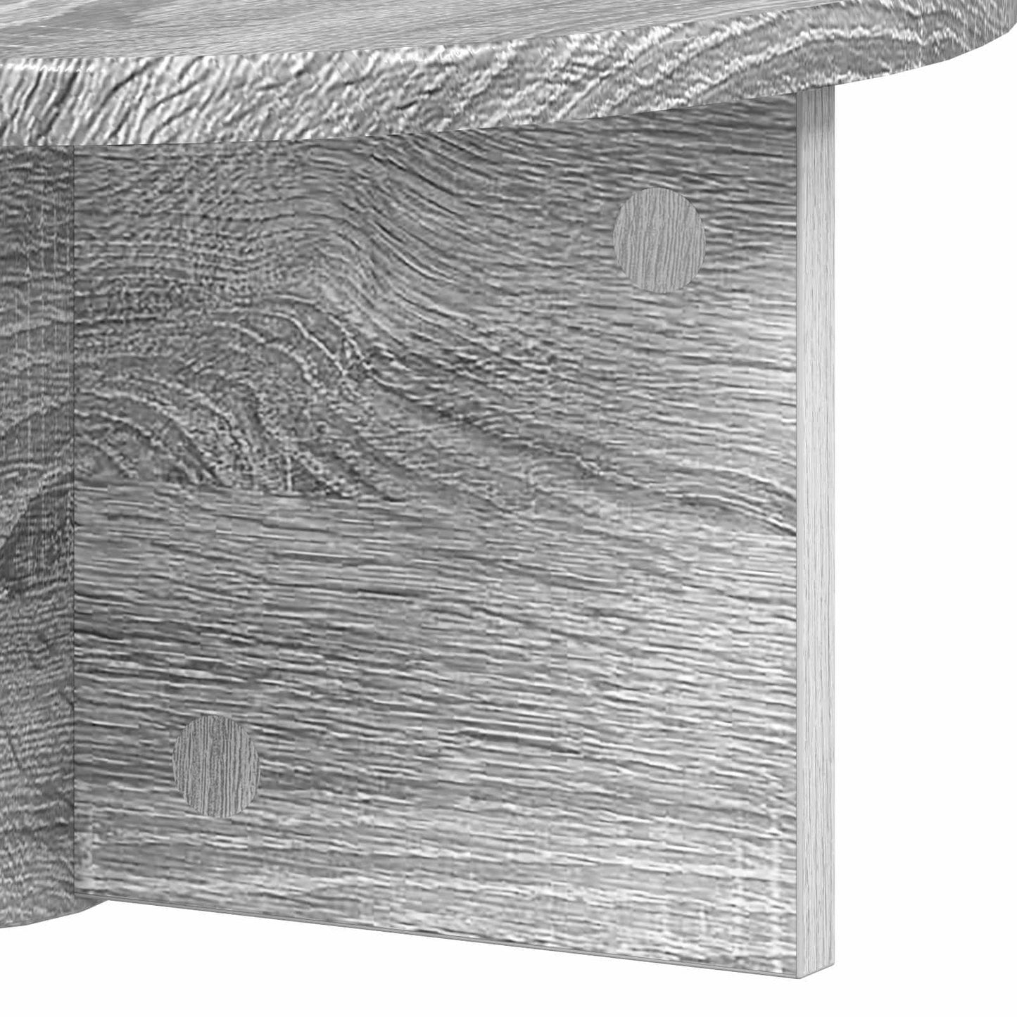 Sieninė lentyna 2 pcs Pilkas Sonoma 38 x 19 x 19 cm