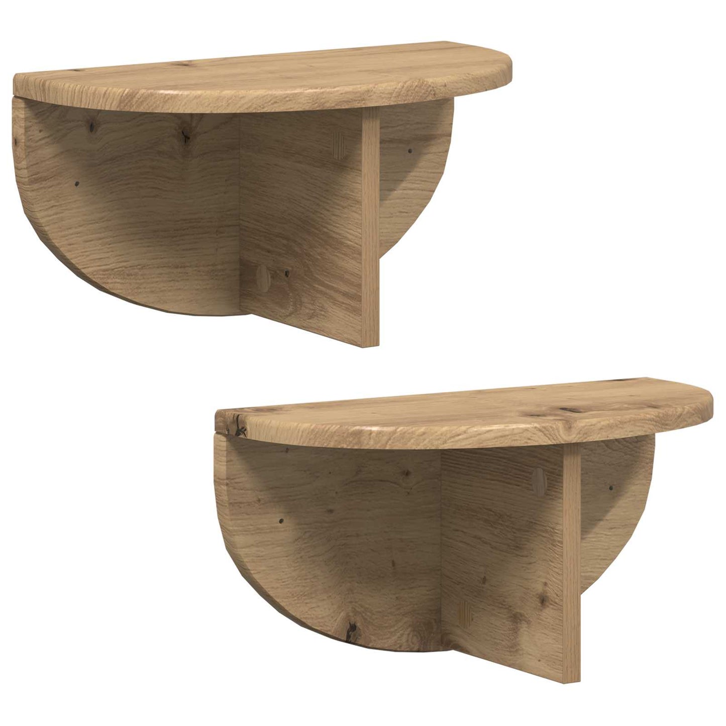 Sieninė lentyna 2 pcs Amatininkų ąžuolas 38 x 19 x 19 cm