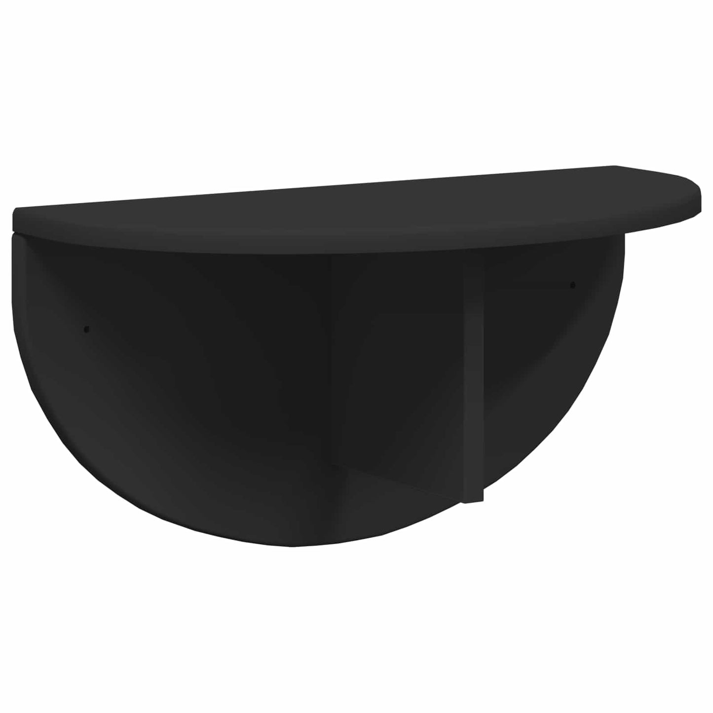 Sieninė lentyna 2 pcs Juoda 38 x 19 x 19 cm Apdirbta mediena