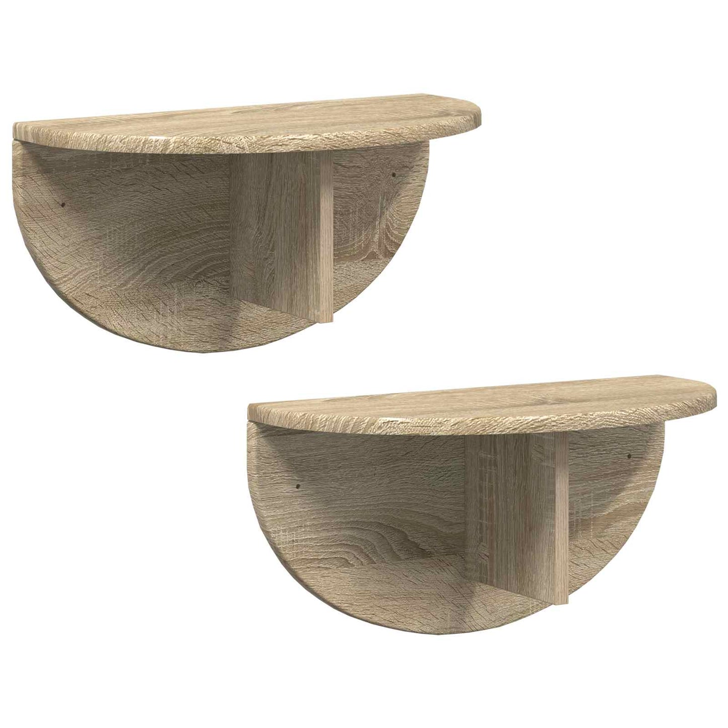 Sieninė lentyna 2 pcs Sonoma ąžuolas 38 x 19 x 19 cm