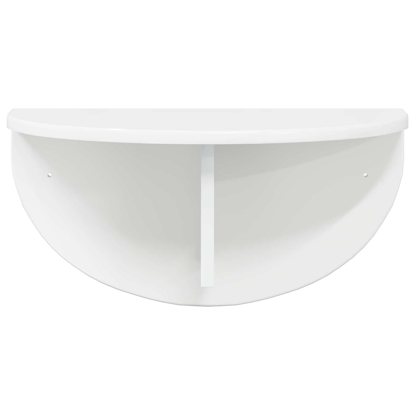 Sieninė lentyna 2 pcs Aukštai blizganti balta 38 x 19 x 19 cm