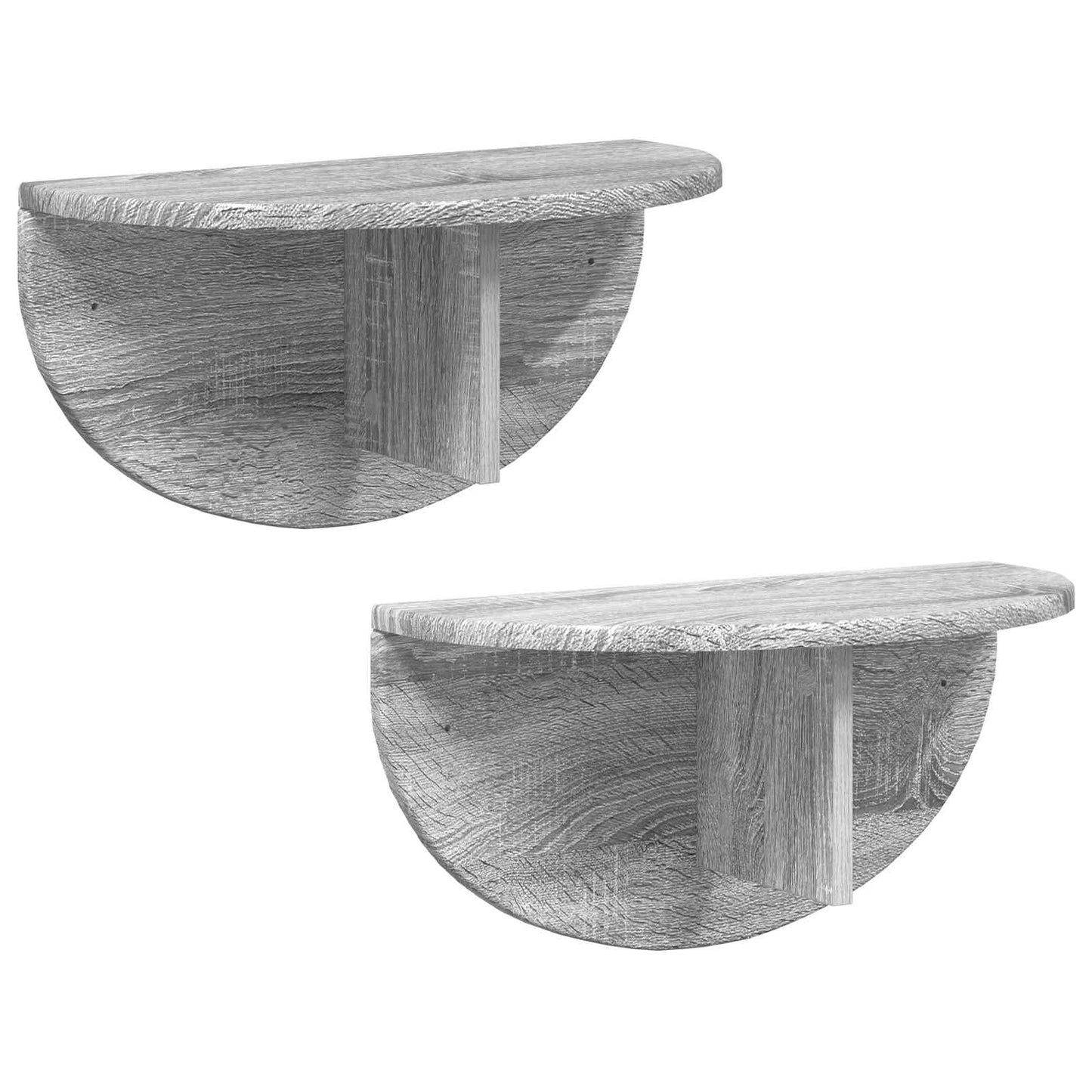 Sieninė lentyna 2 pcs Pilkas Sonoma 38 x 19 x 19 cm