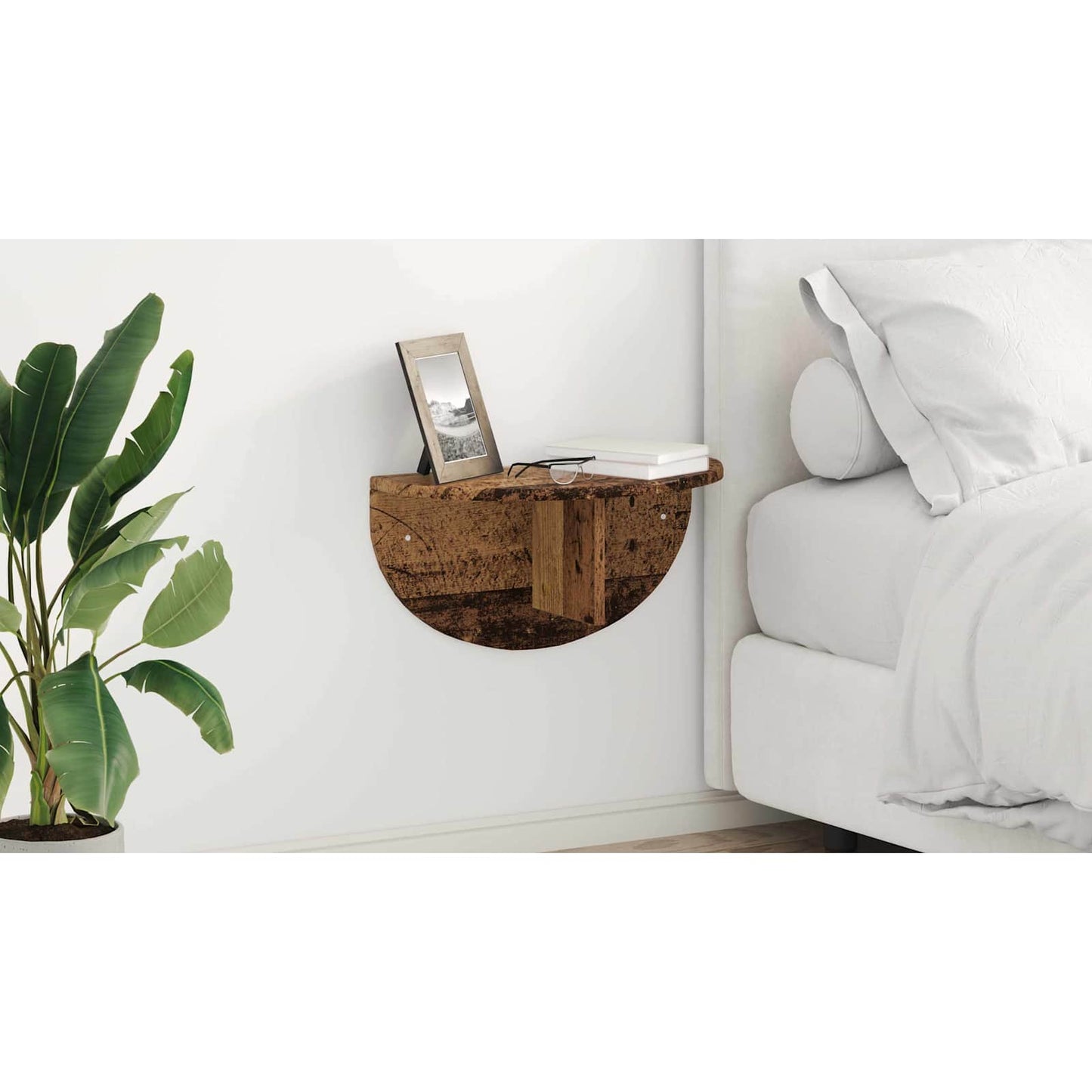 Sieninė lentyna 2 pcs Senas medis 38 x 19 x 19 cm
