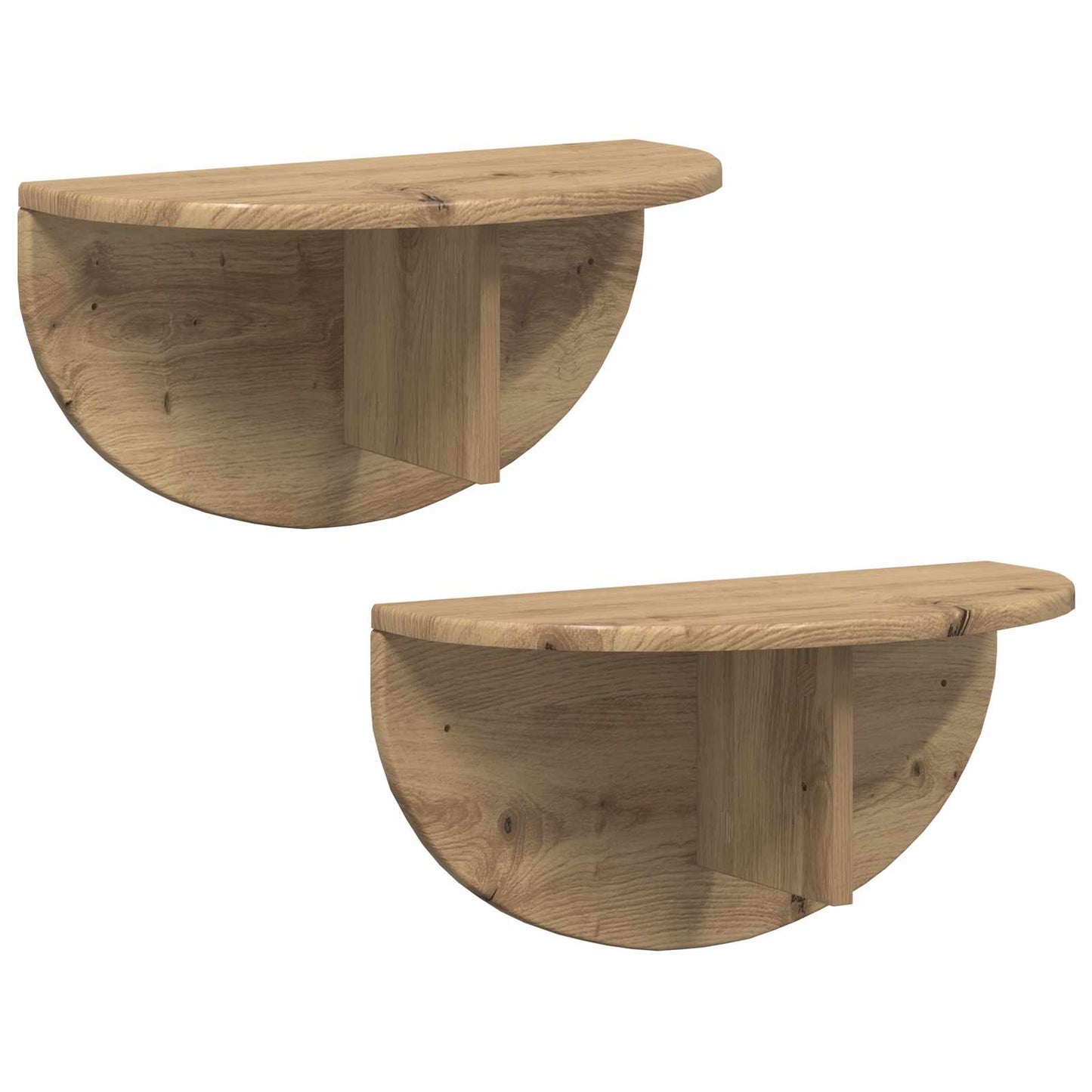 Sieninė lentyna 2 pcs Amatininkų ąžuolas 38 x 19 x 19 cm