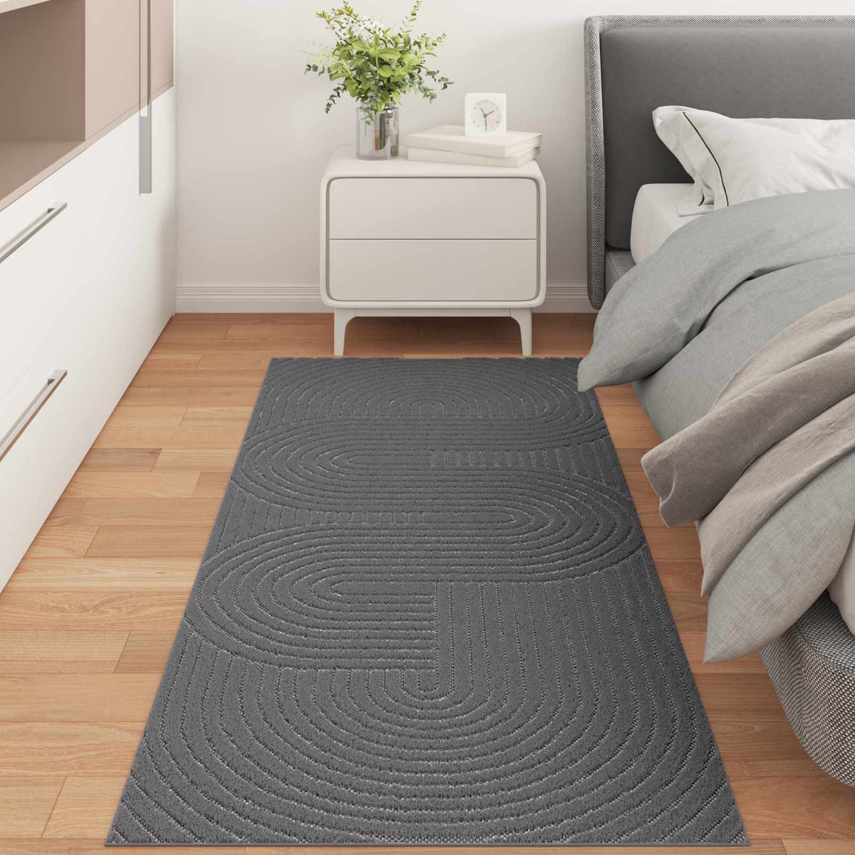 Vidaus ir lauko kilimas PALMERAS Antracitas 200 x 80 cm