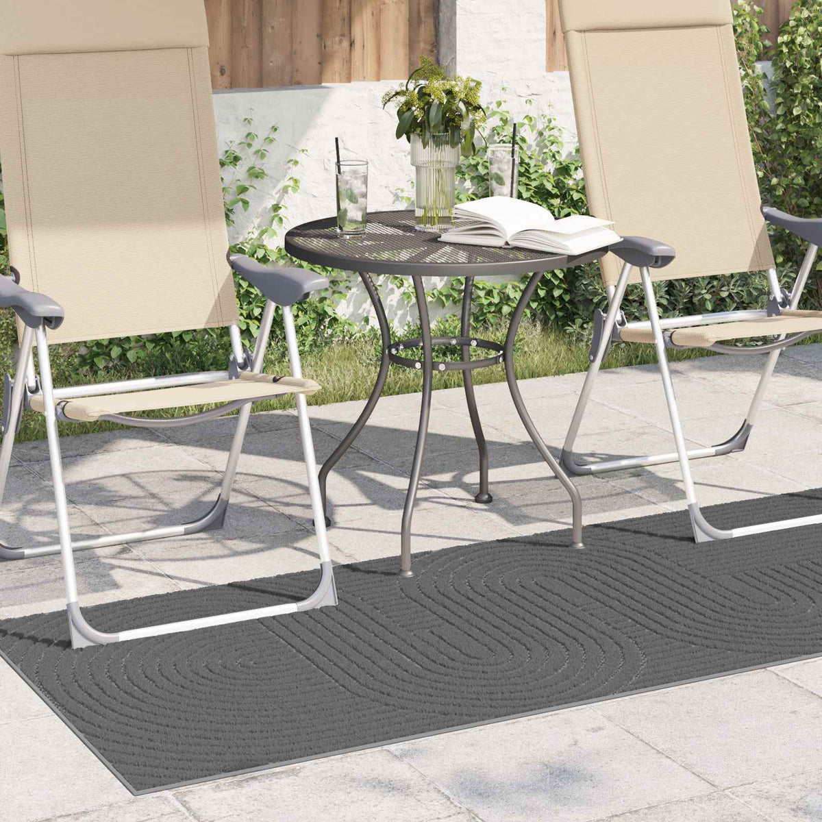 Vidaus ir lauko kilimas PALMERAS Antracitas 200 x 80 cm