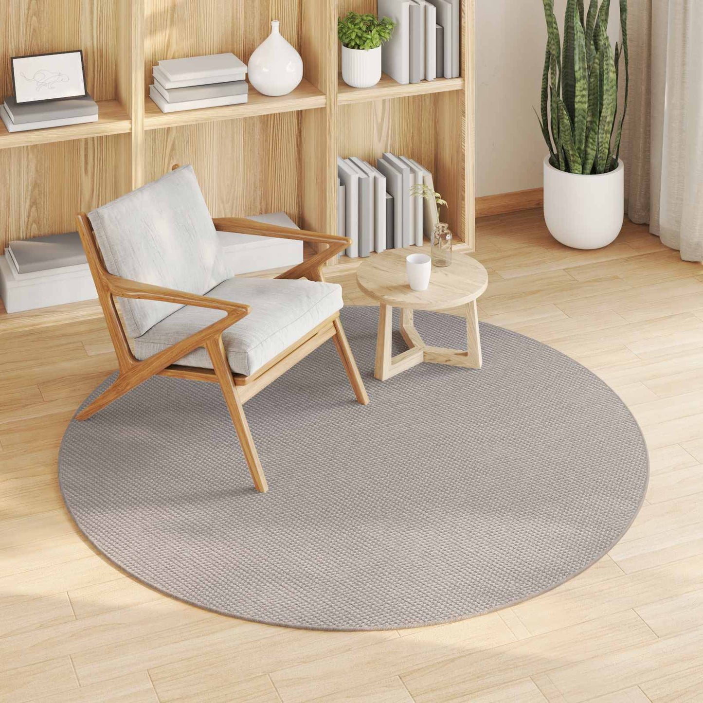 Zoninės kiliminės dangos Apvali Kremas ir Taupe Ø 120 CM
