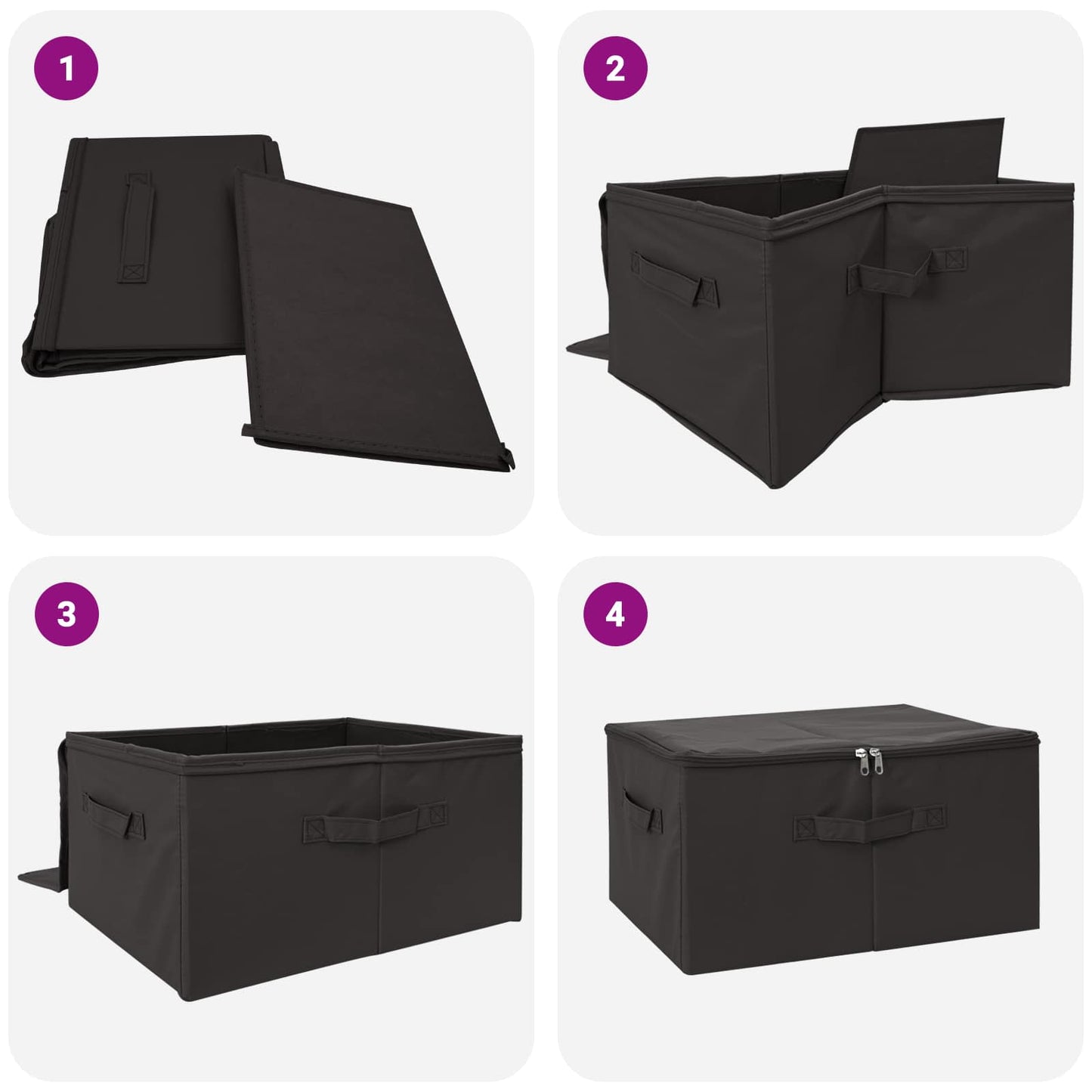 Saugojimo dėžė 24 pcs Antracito 60 x 43 x 35 cm