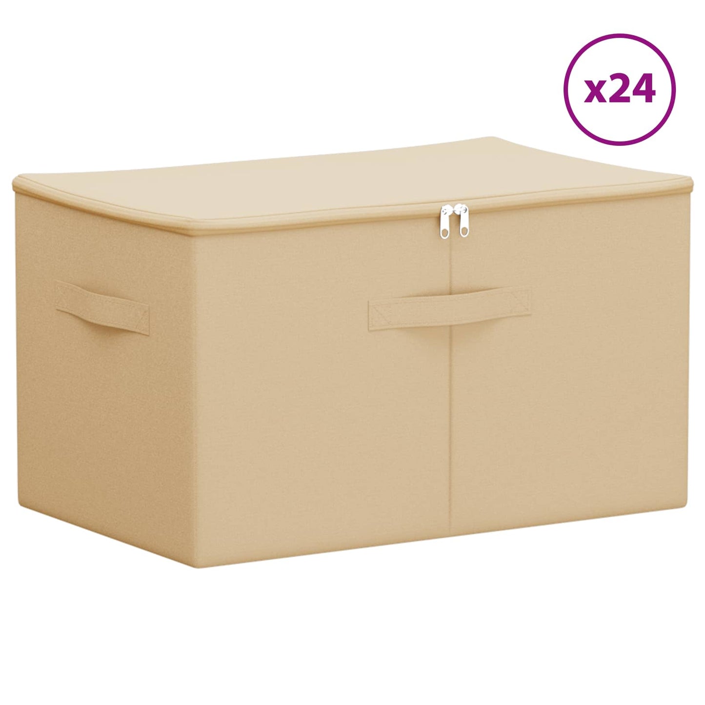 Saugojimo dėžė 24 pcs Kreminė 55 x 35 x 32 cm