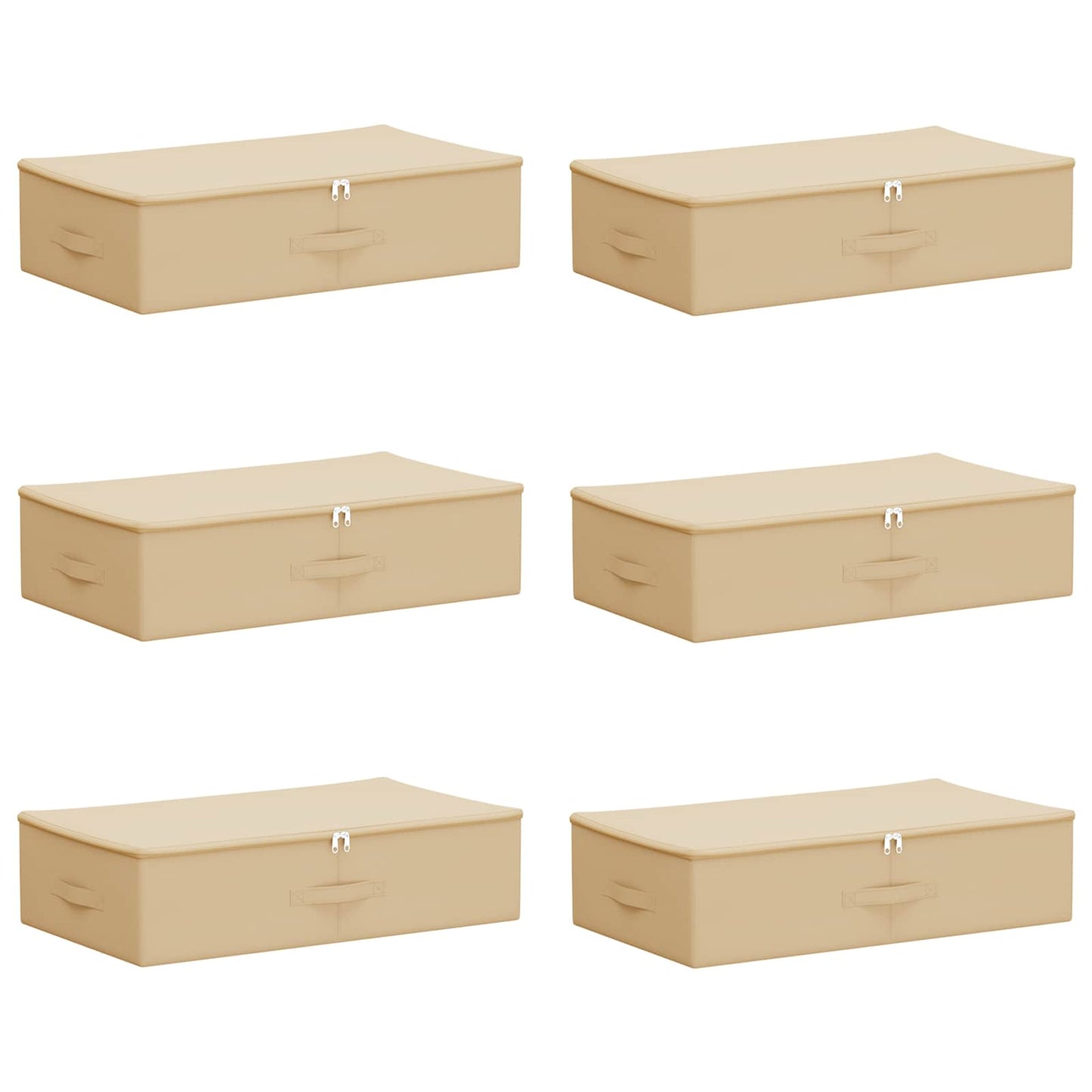 Saugojimo dėžė 6 pcs Kreminė 70 x 40 x 18 cm Neaustinis audinys