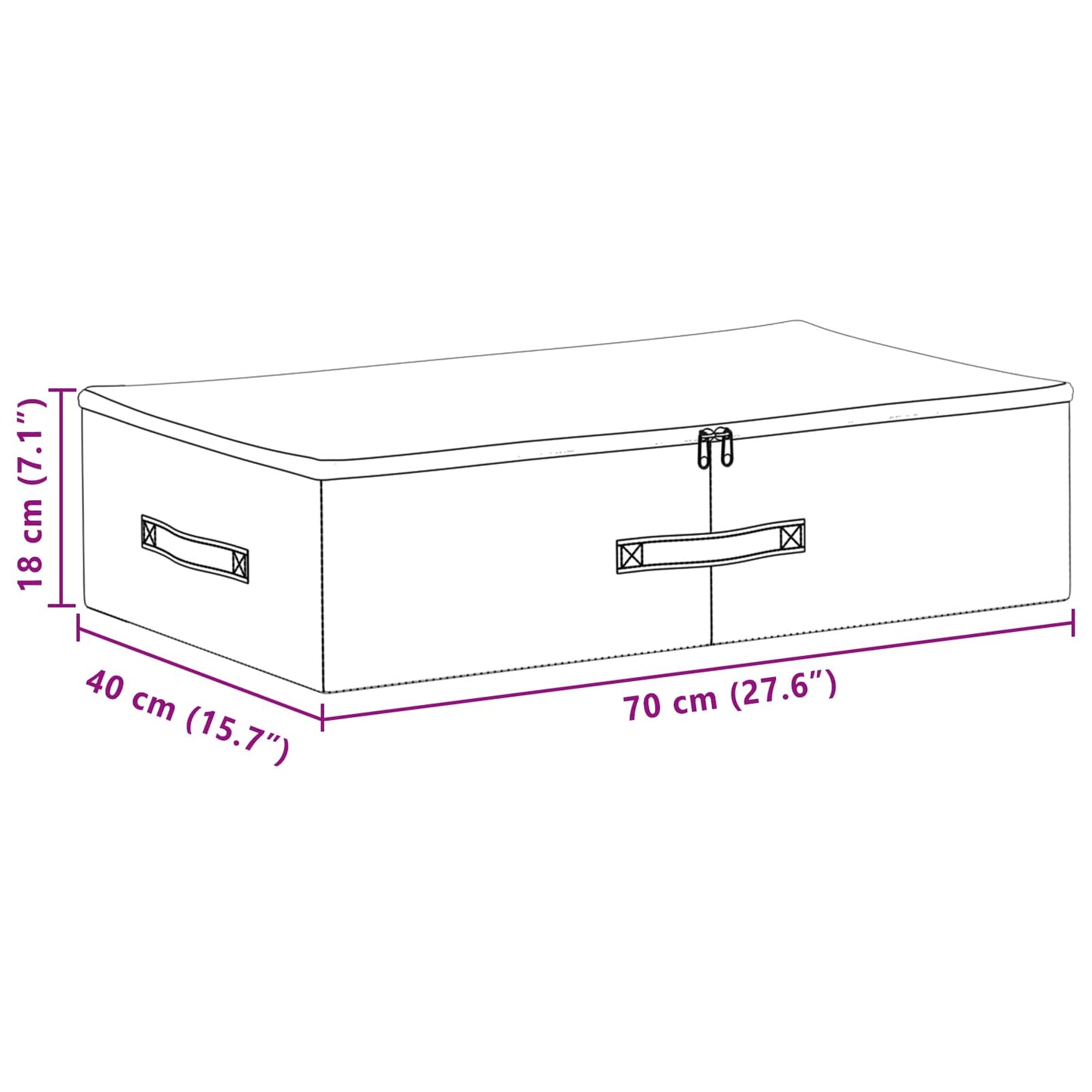 Saugojimo dėžė 6 pcs Kreminė 70 x 40 x 18 cm Neaustinis audinys