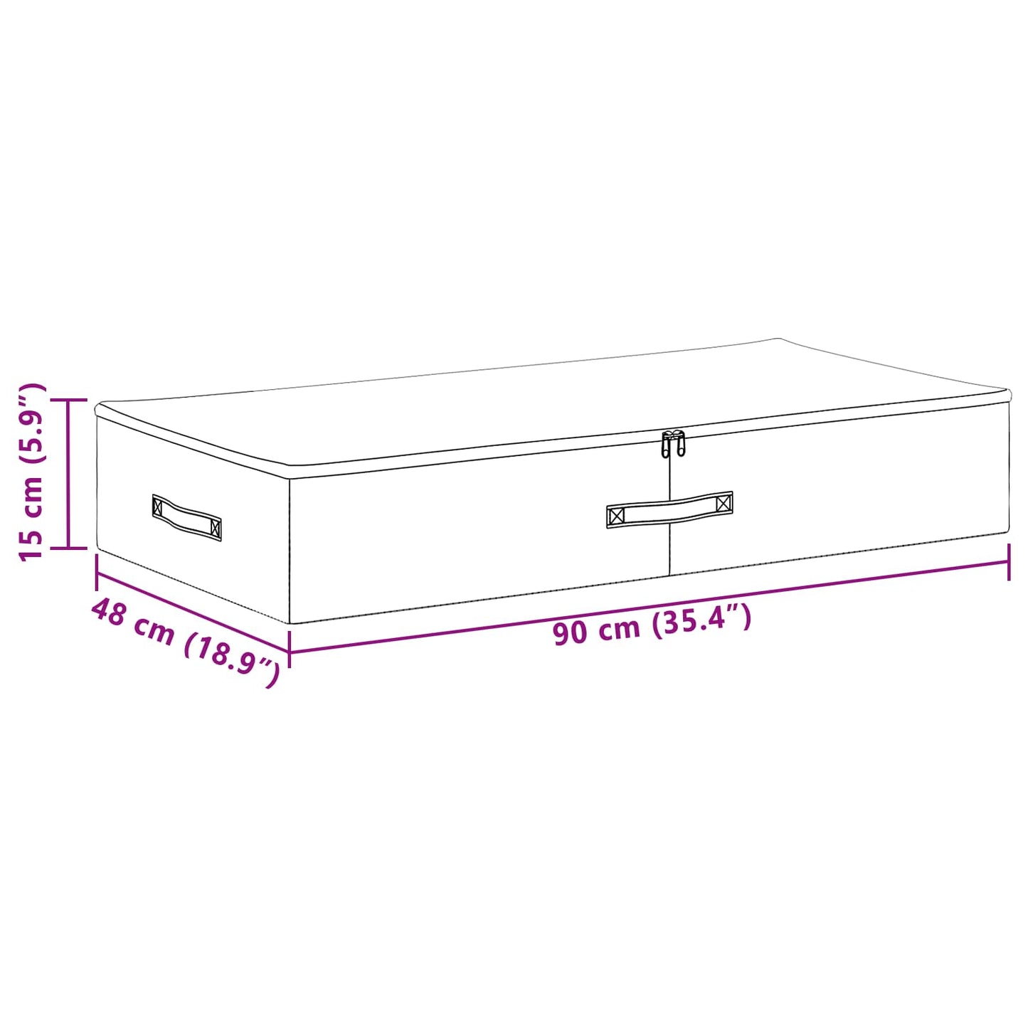Saugojimo dėžė 6 pcs Kreminė 90 x 48 x 15 cm Neaustinis audinys