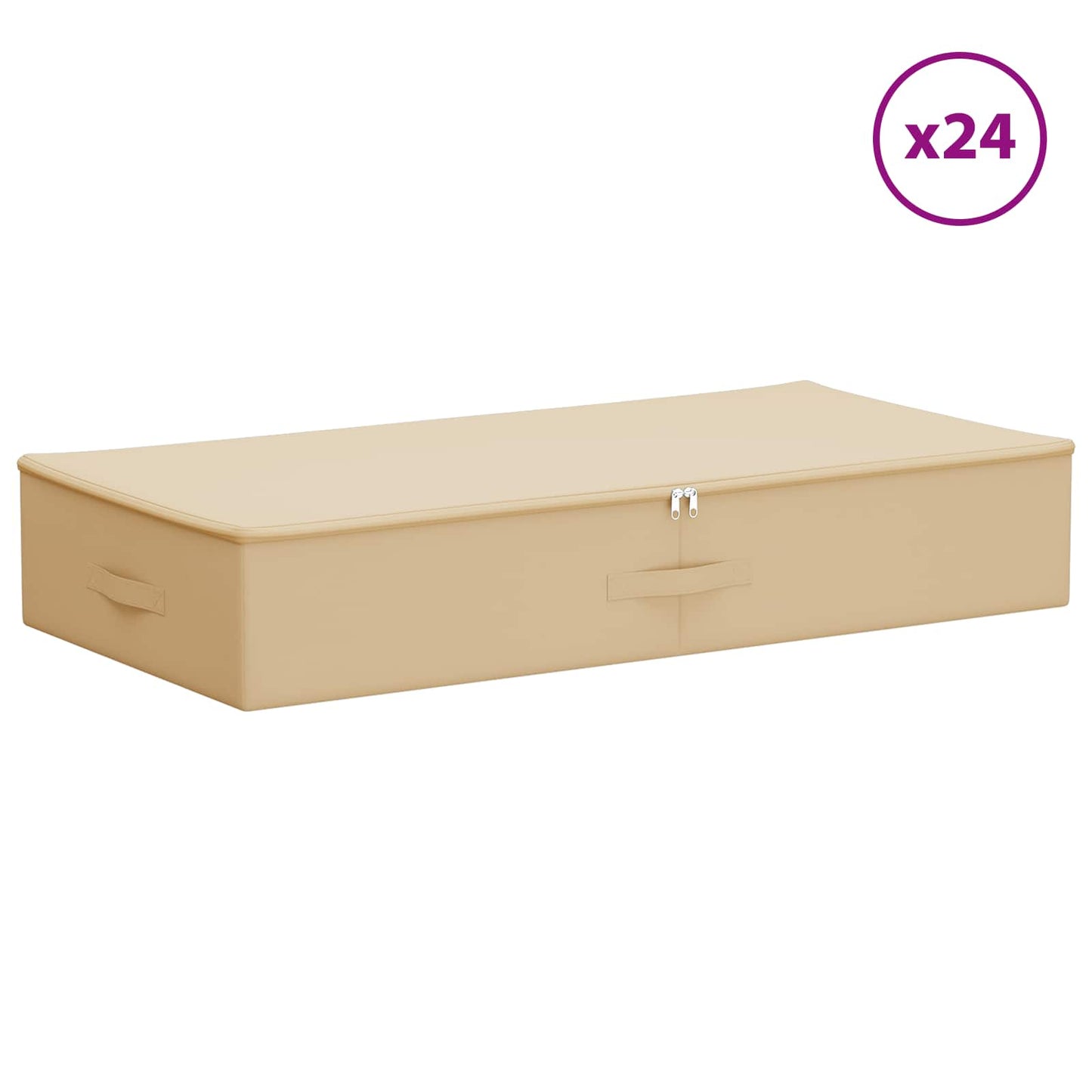 Saugojimo dėžė 24 pcs Kreminė 90 x 48 x 15 cm