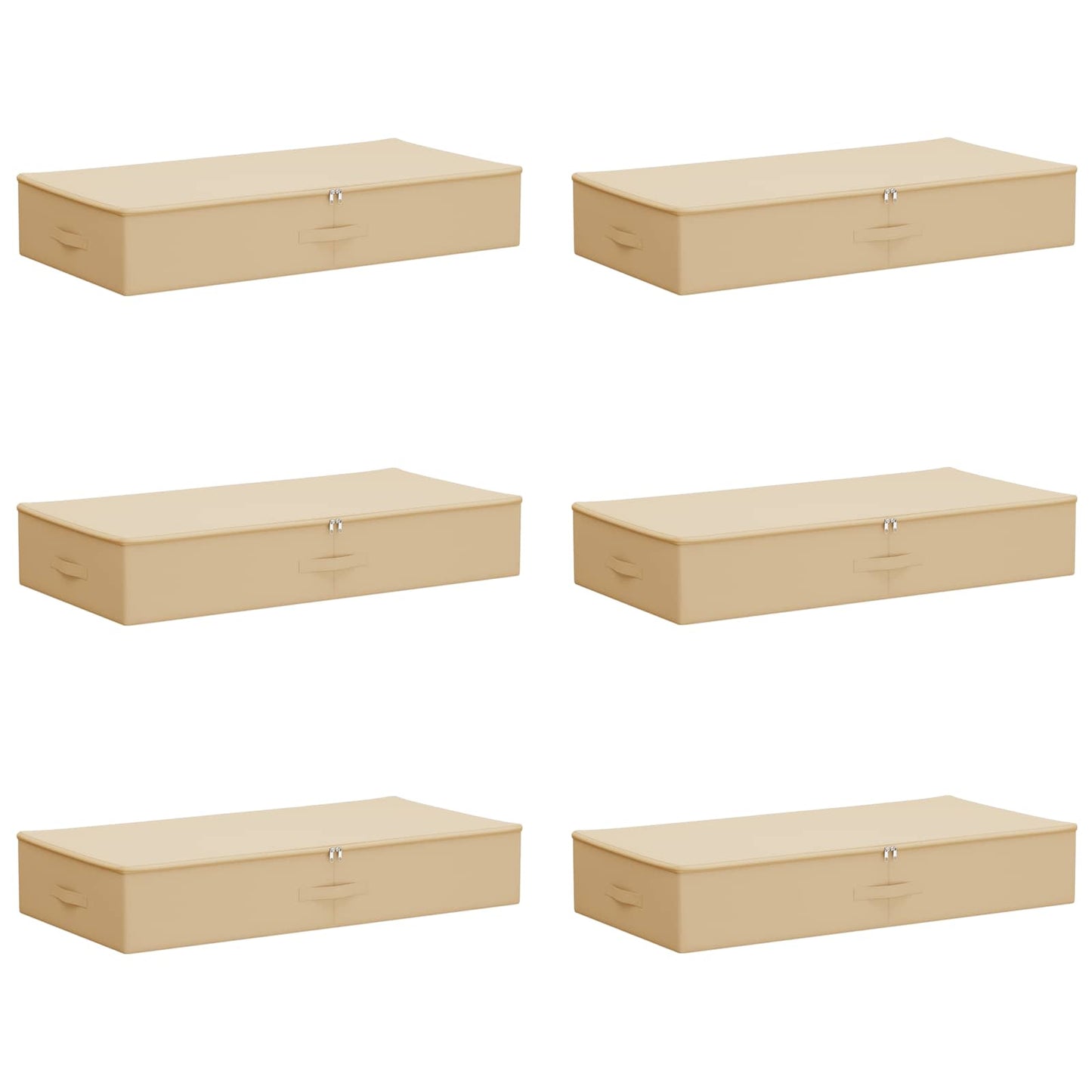 Saugojimo dėžė 6 pcs Kreminė 100 x 50 x 18 cm