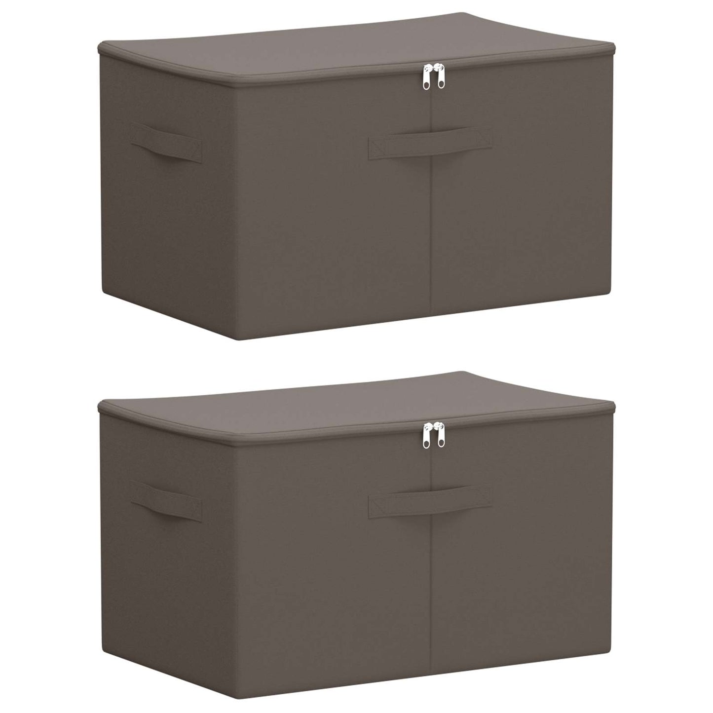 Saugojimo dėžė 2 pcs Pilka 60 x 43 x 35 cm Neaustinis audinys