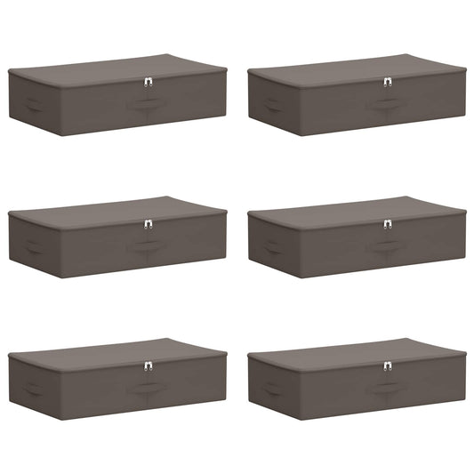 Saugojimo dėžė 6 pcs Pilka 70 x 40 x 18 cm Neaustinis audinys