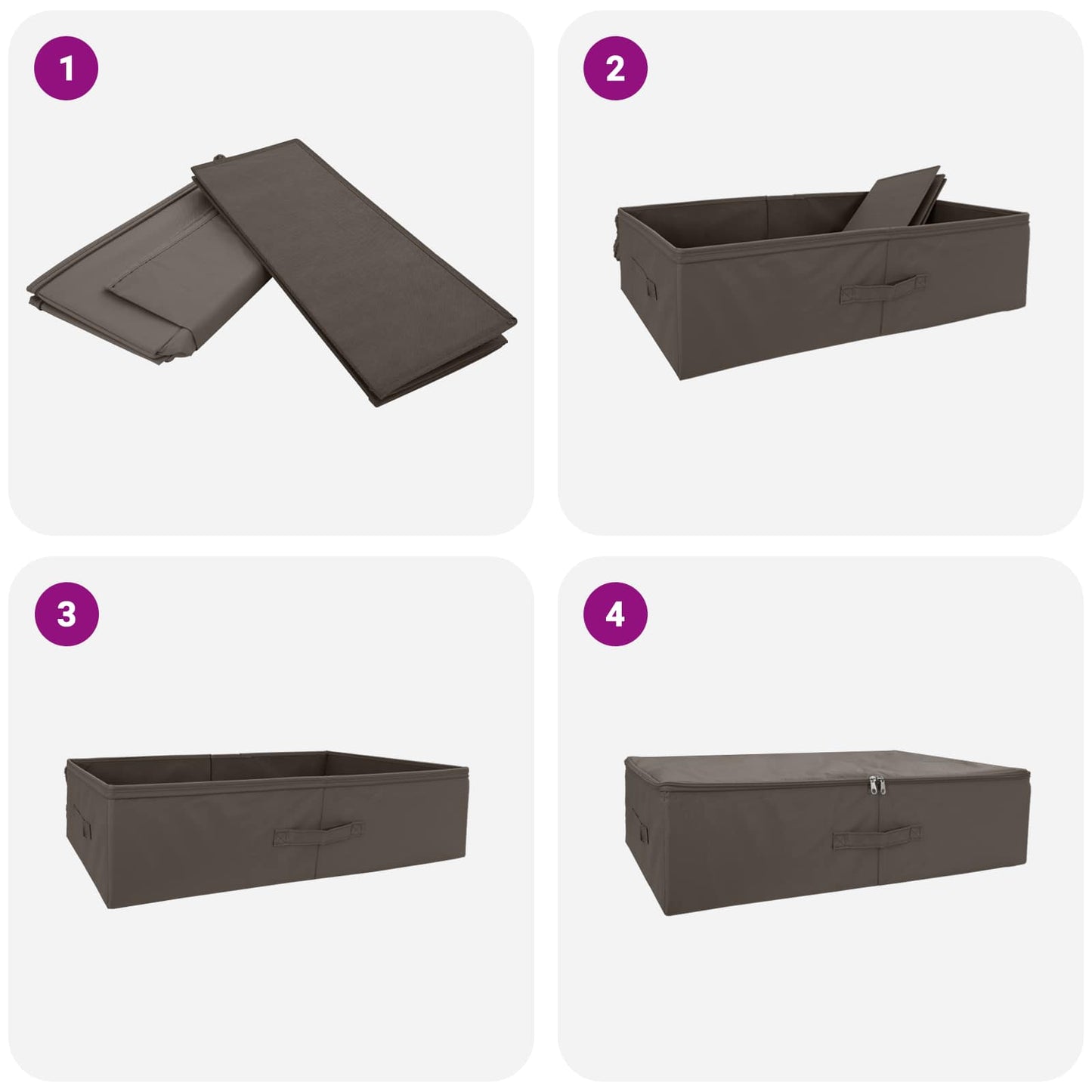 Saugojimo dėžė 6 pcs Pilka 70 x 40 x 18 cm Neaustinis audinys