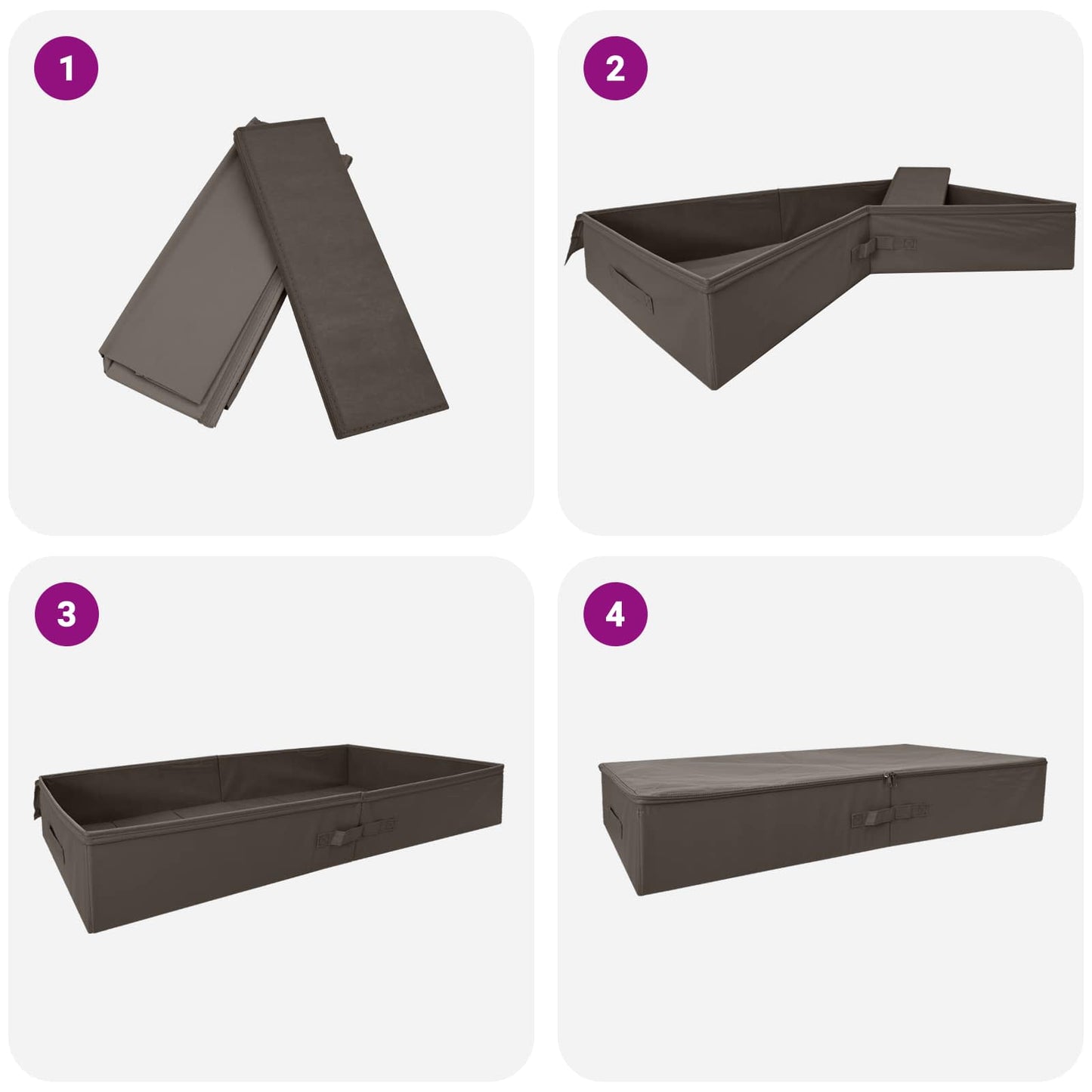 Saugojimo dėžė 6 pcs Pilka 100 x 50 x 18 cm Neaustinis audinys