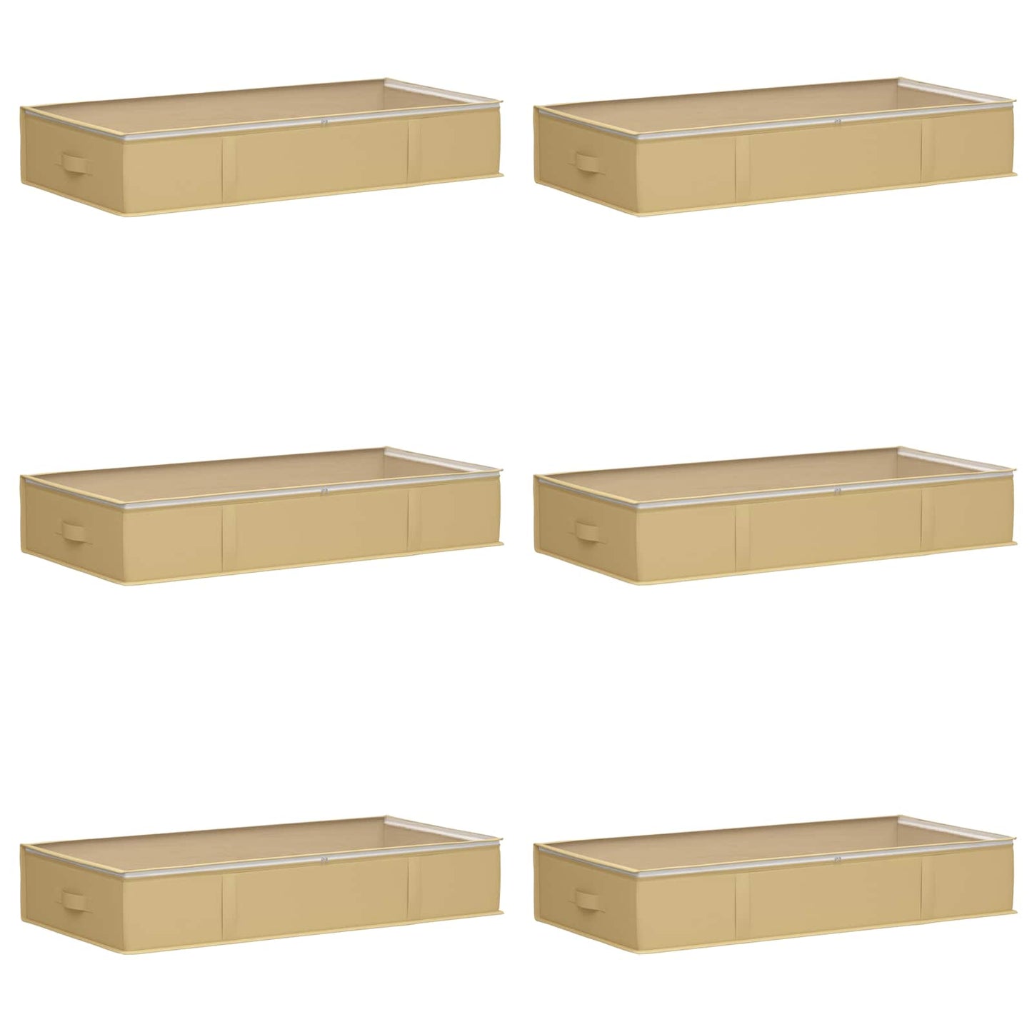 Saugojimo dėžė su permatomu viršutiniu langu 6 pcs Kreminė