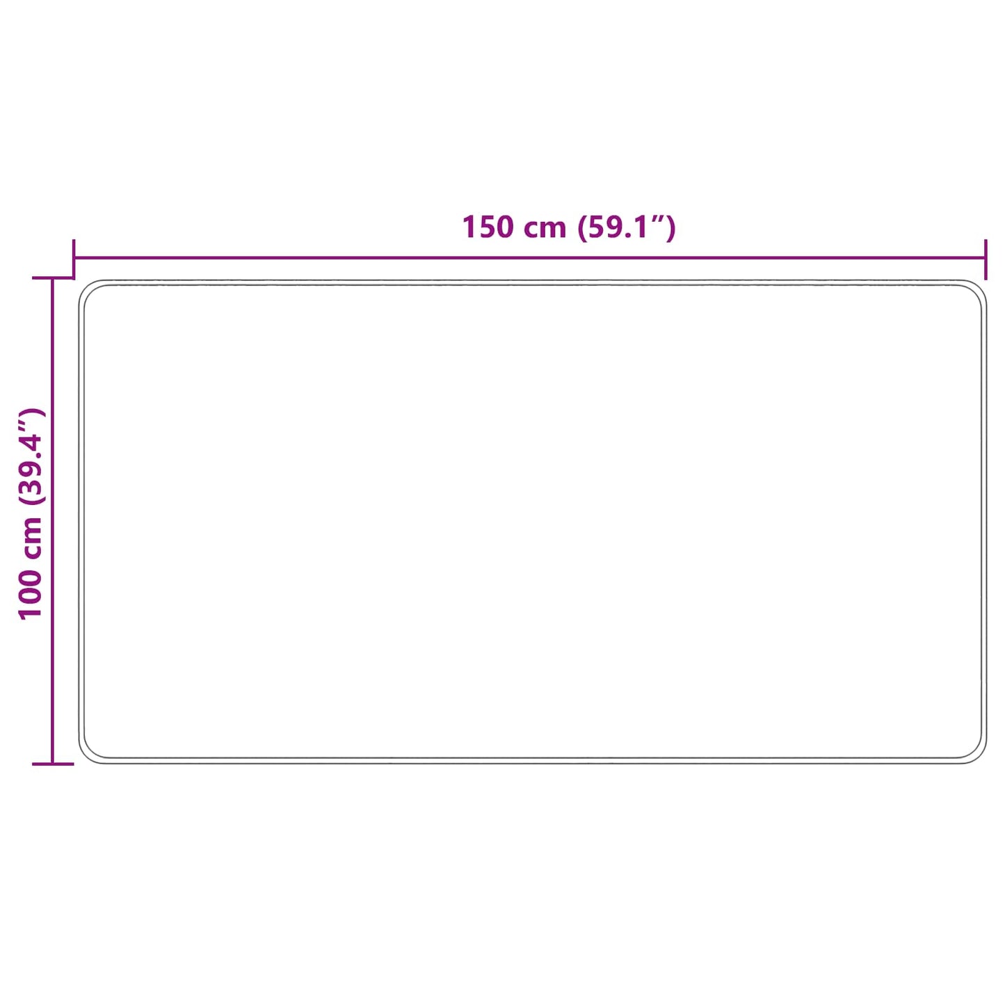 Kilimas Spauda Kreminė 150 x 100 cm Poliesteris ir PVC