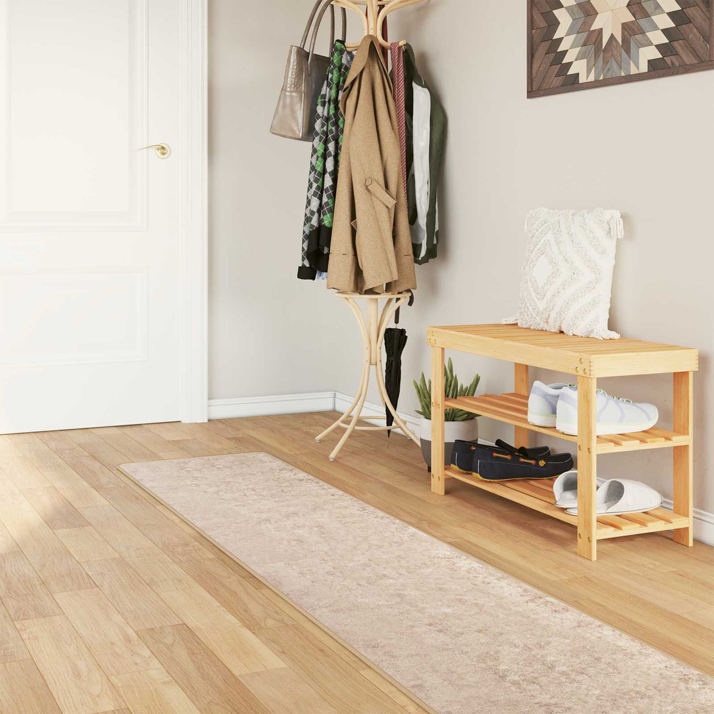Kilimėlis MARSA Smėlio 50 x 250 cm Poliesteris ir PVC