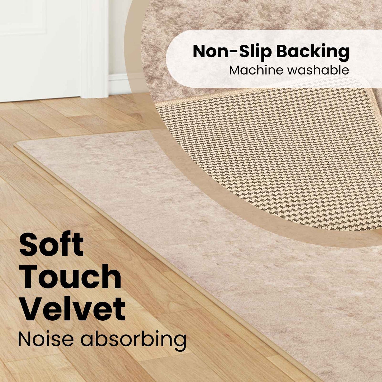 Kilimėlis MARSA Smėlio 50 x 400 cm Poliesteris ir PVC