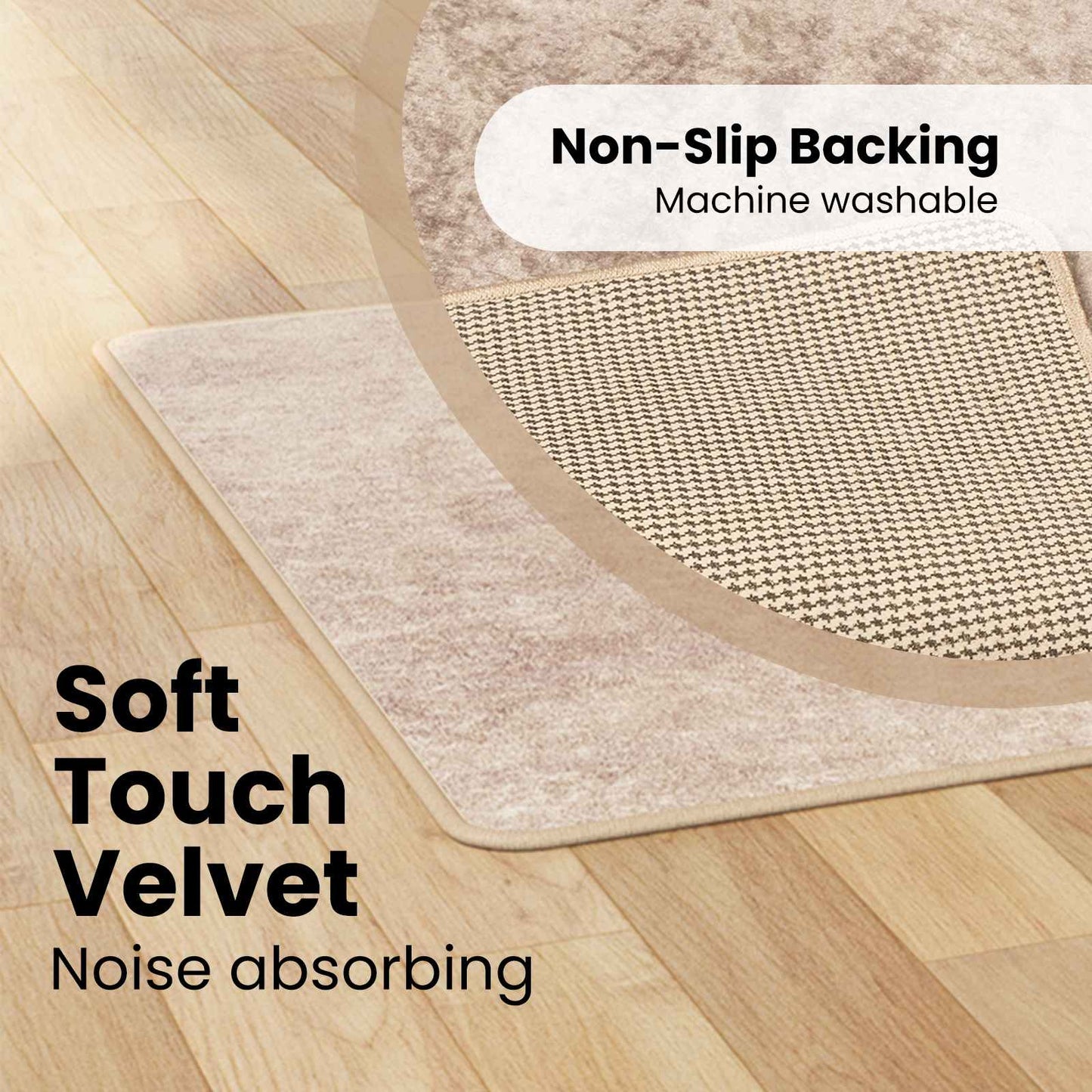 Kilimėlis MARSA Smėlio 100 x 100 cm Poliesteris ir PVC