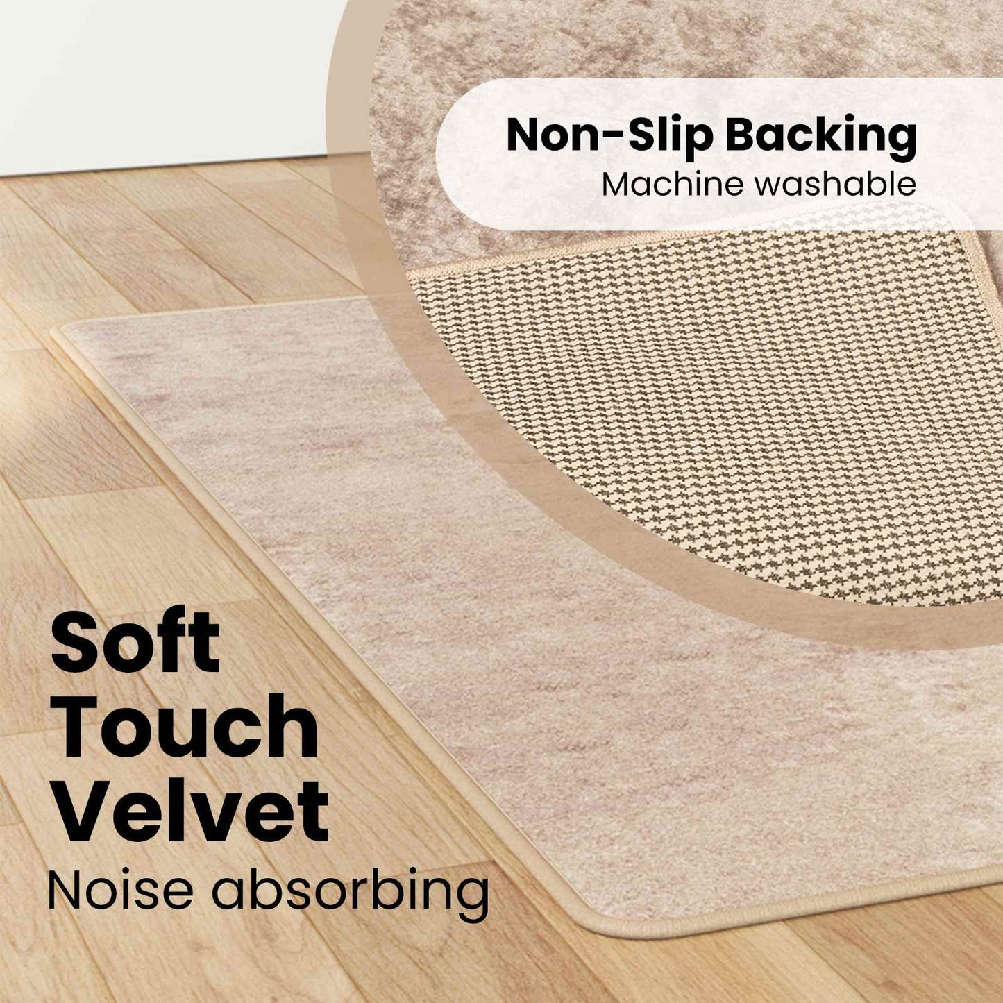 Kilimėlis MARSA Smėlio 100 x 200 cm Poliesteris ir PVC