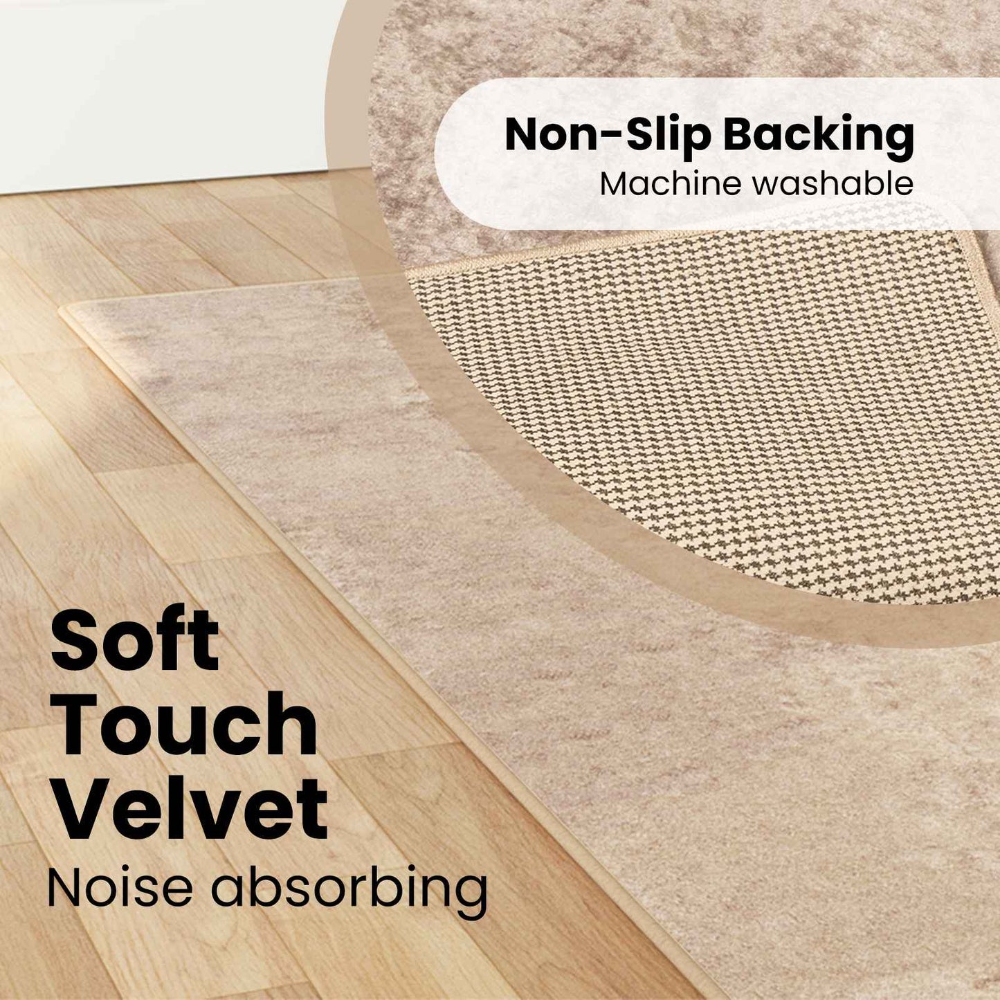 Kilimėlis MARSA Smėlio 100 x 250 cm Poliesteris ir PVC