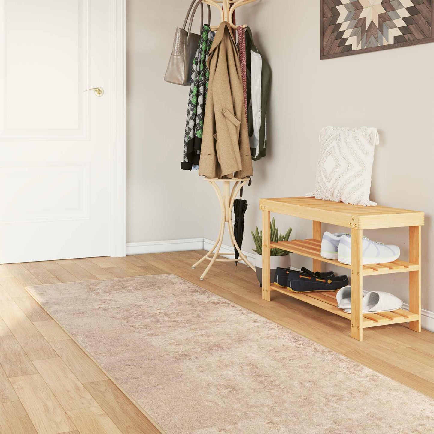 Kilimėlis MARSA Smėlio 100 x 300 cm Poliesteris ir PVC