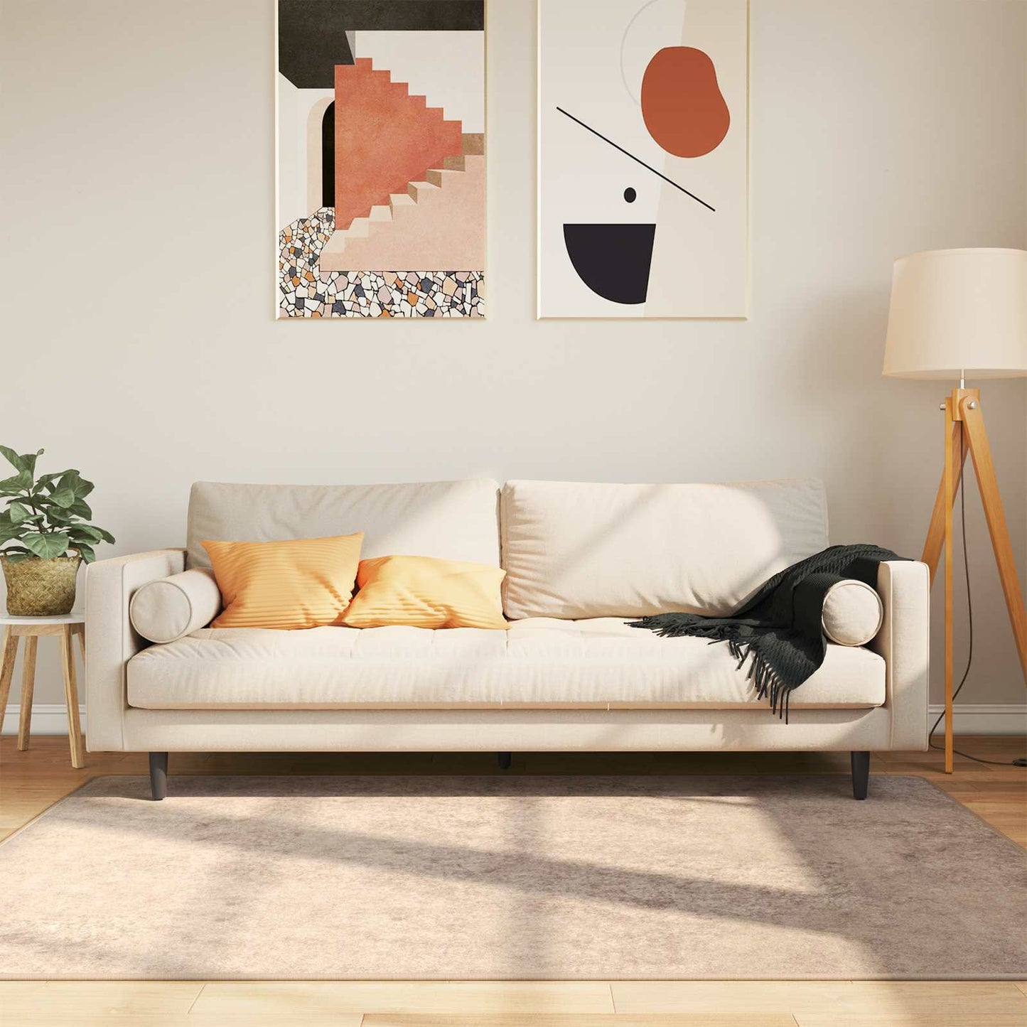 Kilimėlis MARSA Smėlio 120 x 170 cm Poliesteris ir PVC