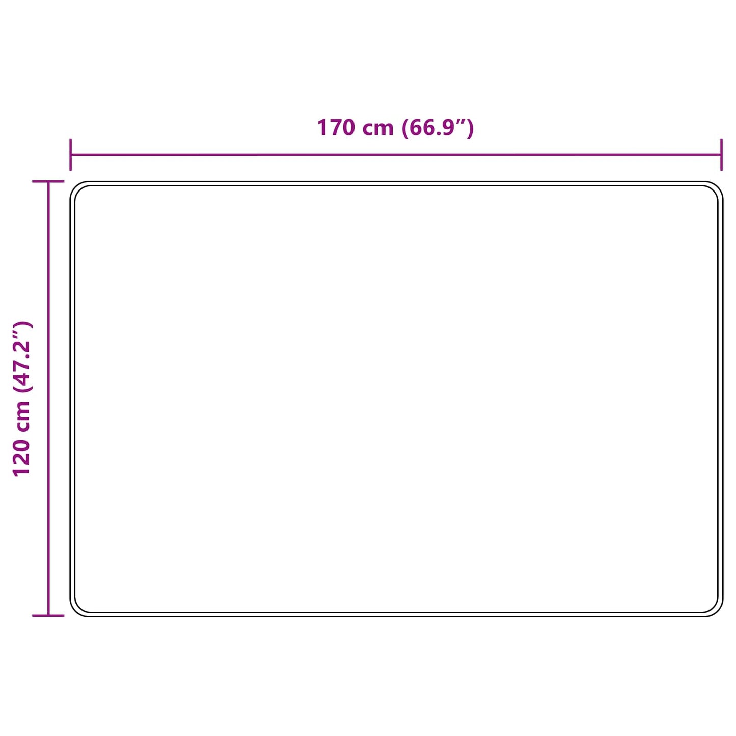 Kilimėlis MARSA Smėlio 120 x 170 cm Poliesteris ir PVC