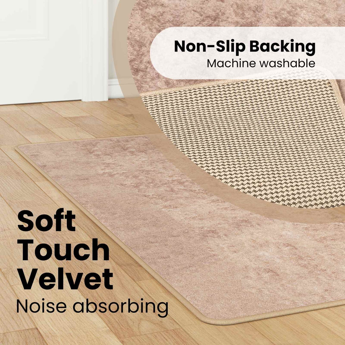 Kilimėlis MARSA Smėlio 50 x 200 cm Poliesteris ir PVC