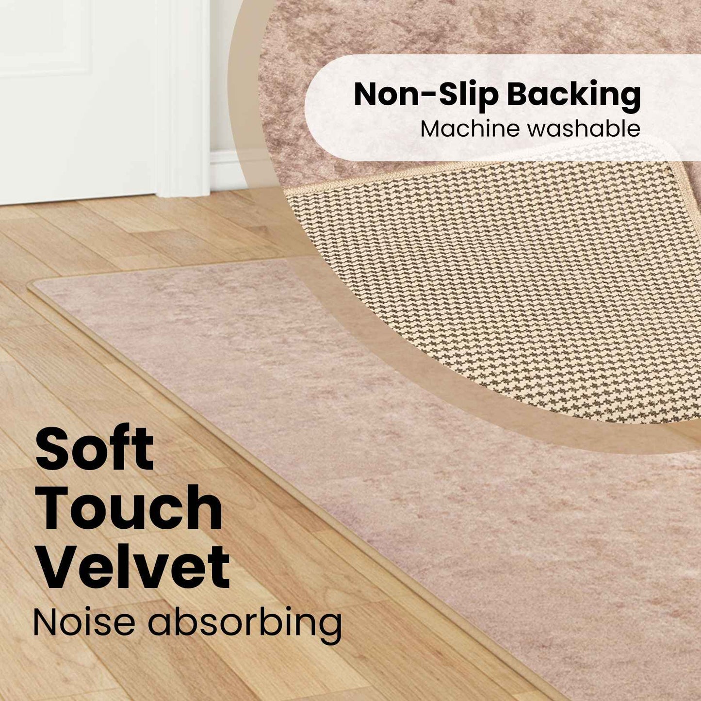 Kilimėlis MARSA Smėlio 50 x 250 cm Poliesteris ir PVC