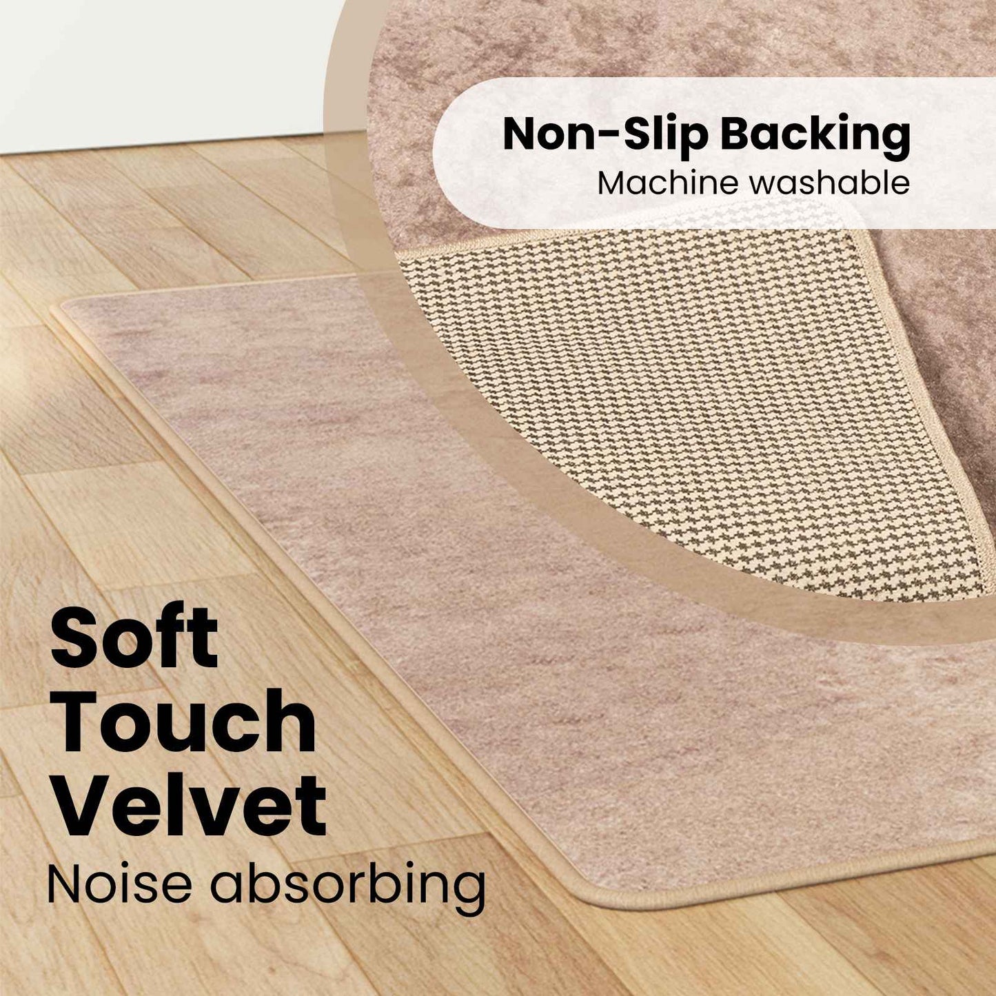 Kilimėlis MARSA Smėlio 80 x 200 cm Poliesteris ir PVC