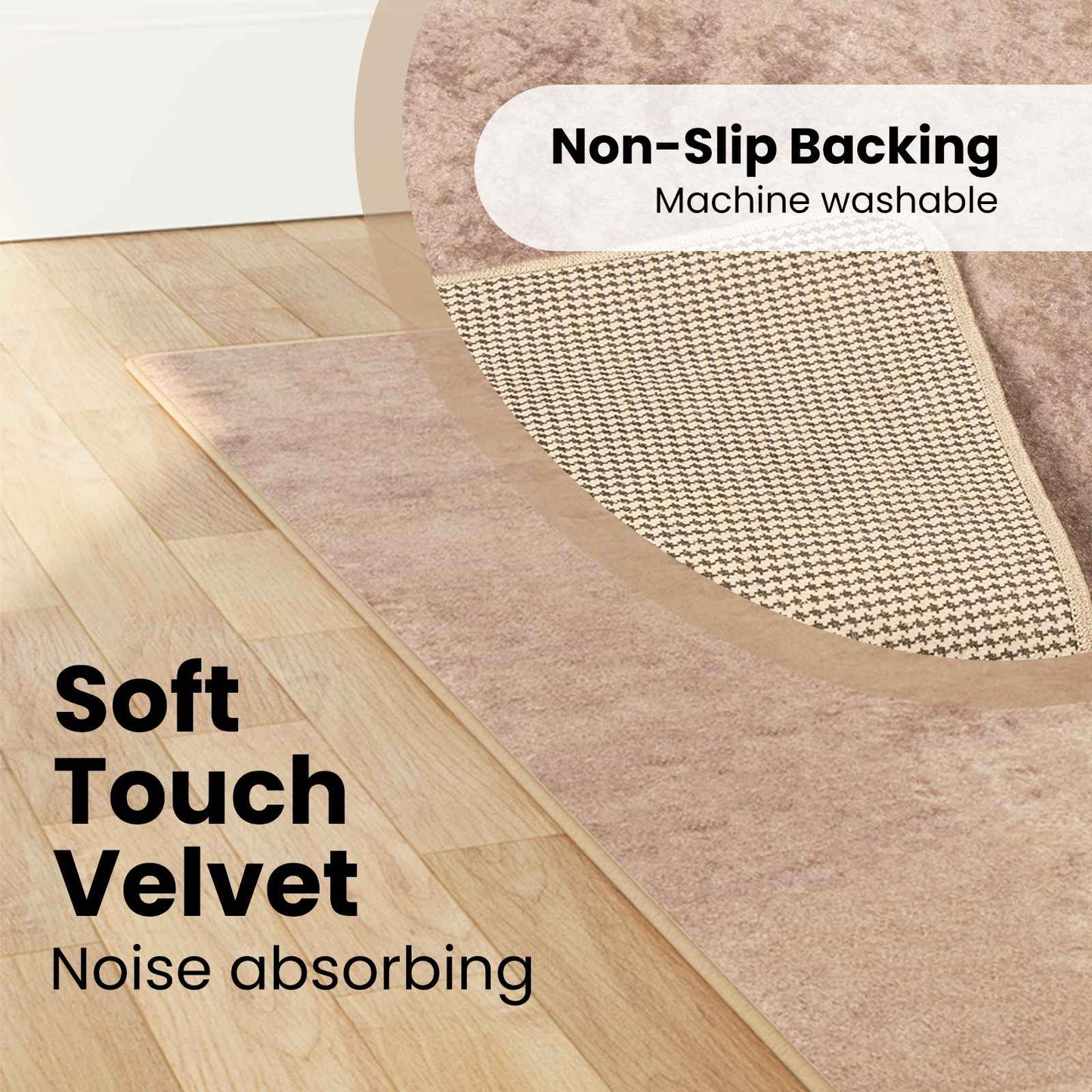 Kilimėlis MARSA Smėlio 80 x 250 cm Poliesteris ir PVC