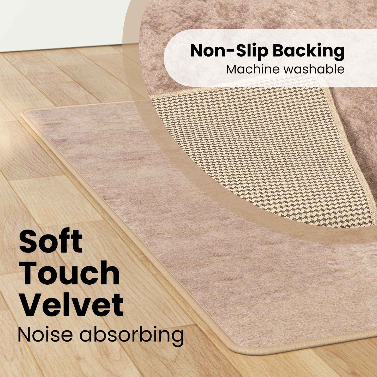 Kilimėlis MARSA Smėlio 100 x 150 cm Poliesteris ir PVC