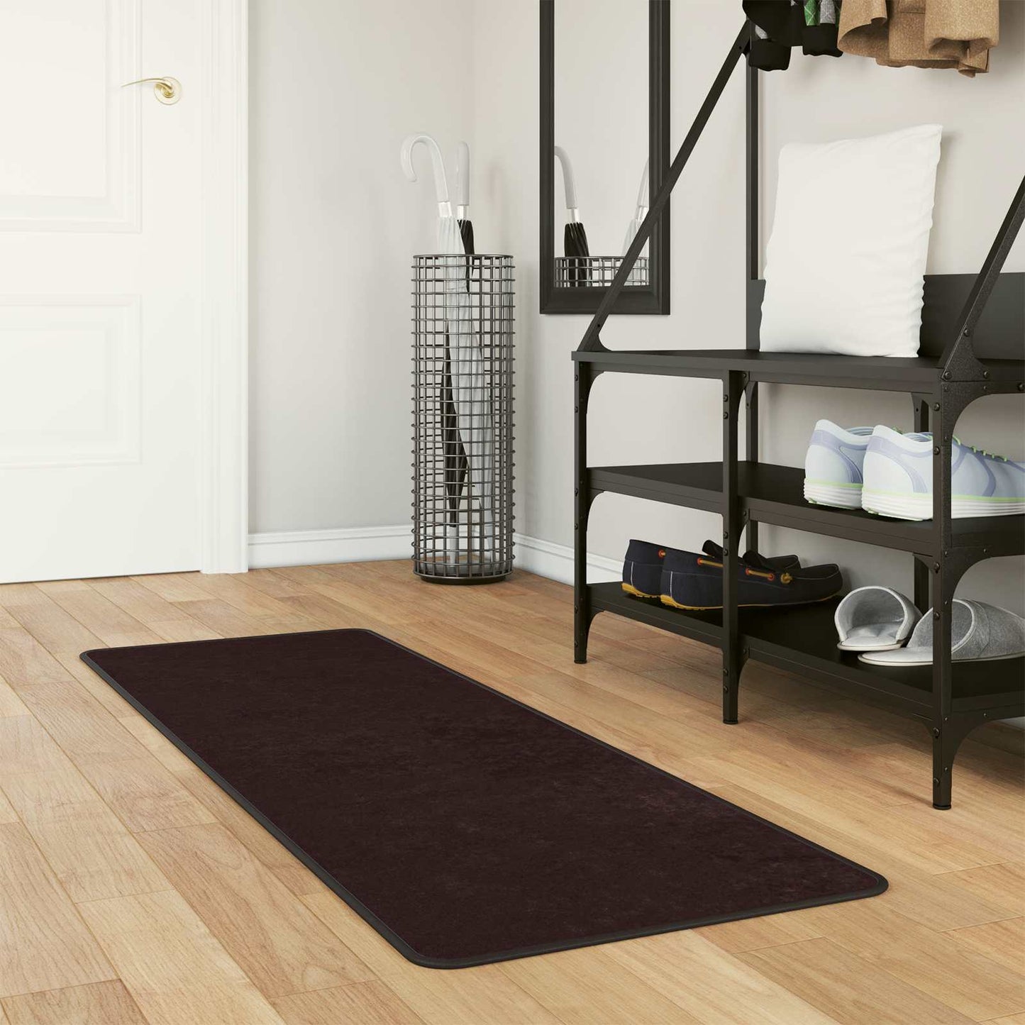 Kilimėlis MARSA Antracitas 150 x 50 cm Poliesteris ir PVC