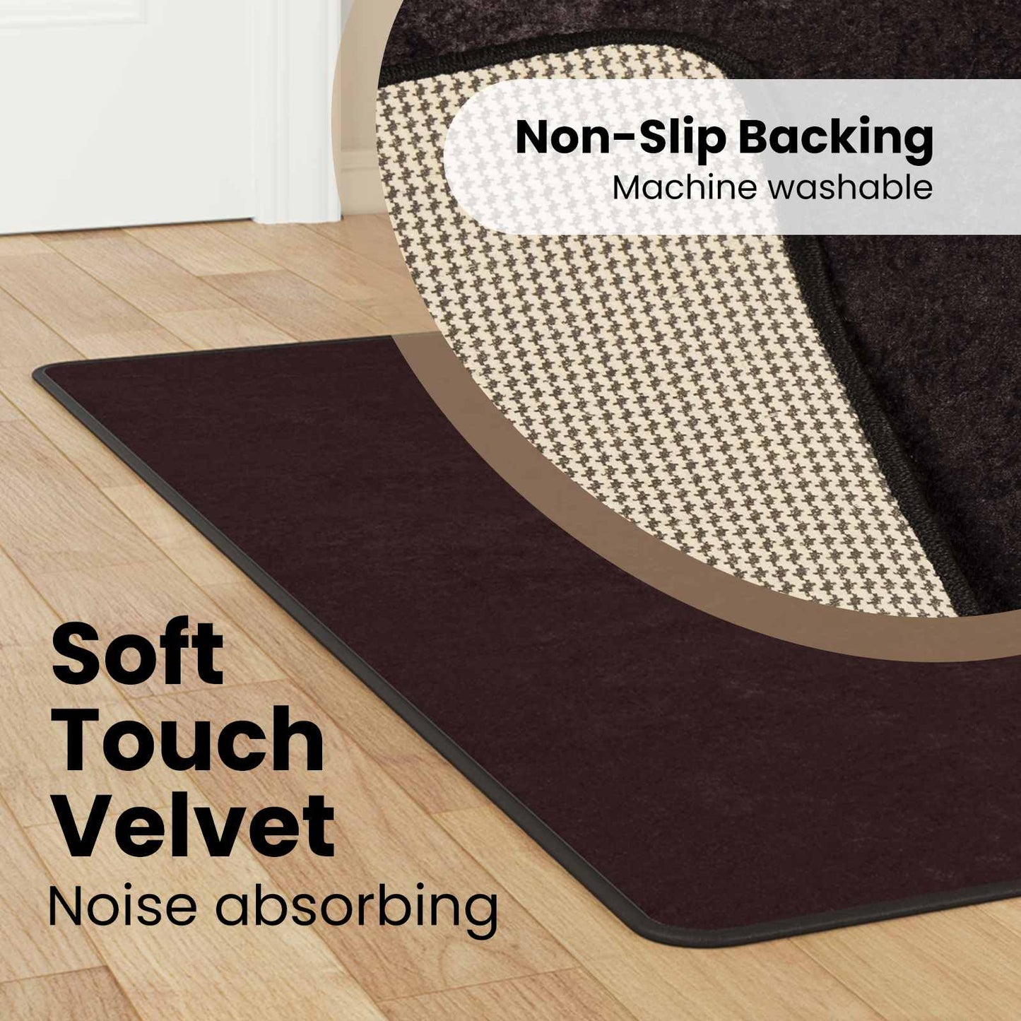 Kilimėlis MARSA Antracitas 150 x 50 cm Poliesteris ir PVC