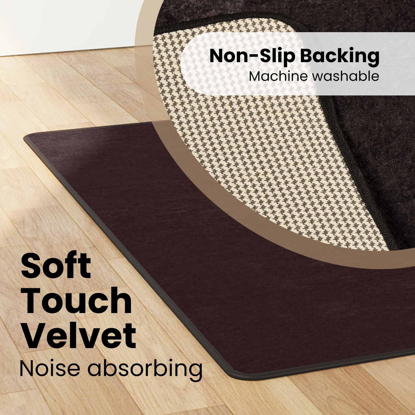 Kilimėlis MARSA Antracitas 200 x 100 cm Poliesteris ir PVC