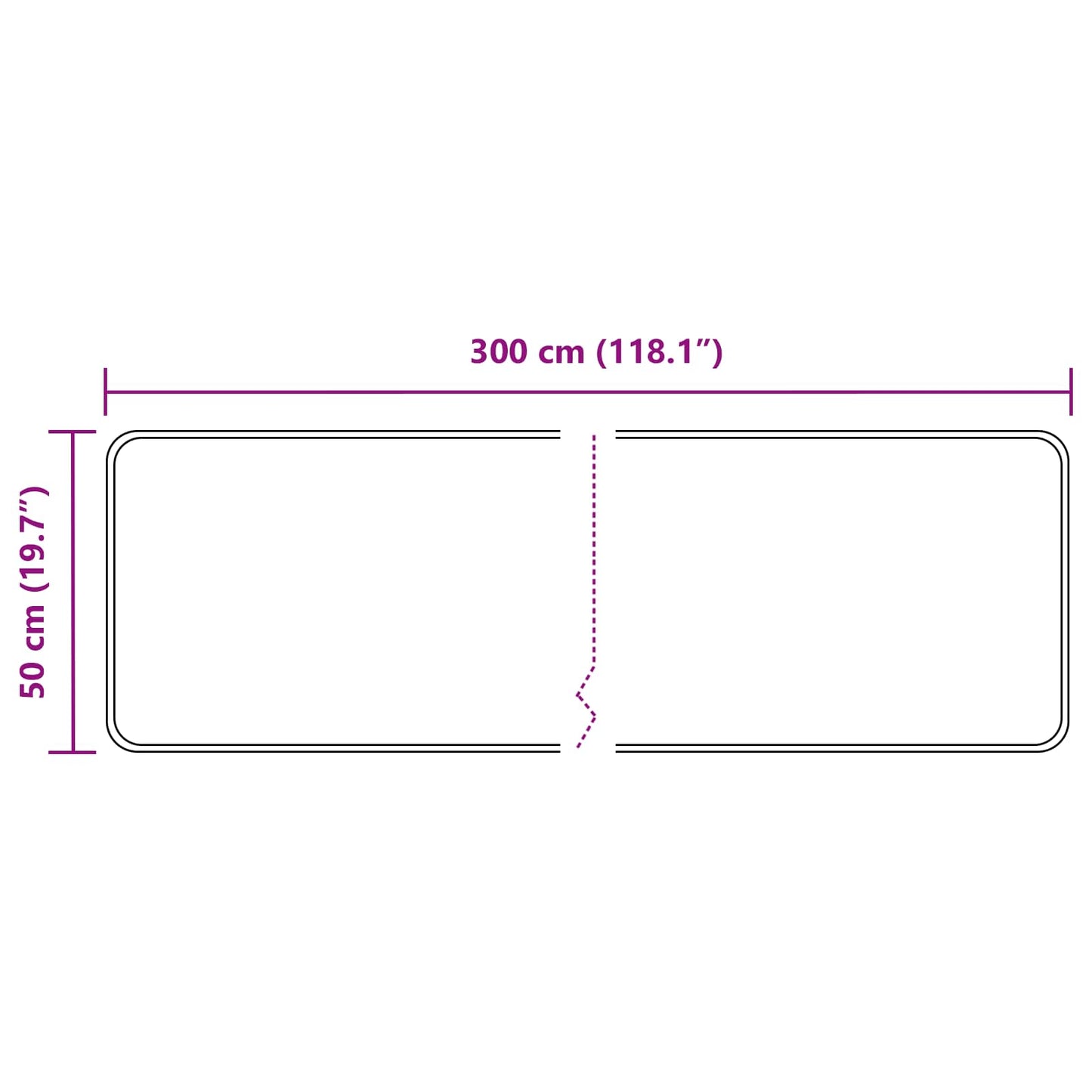 Kilimėlis MARSA Pilka 300 x 50 cm Poliesteris ir PVC
