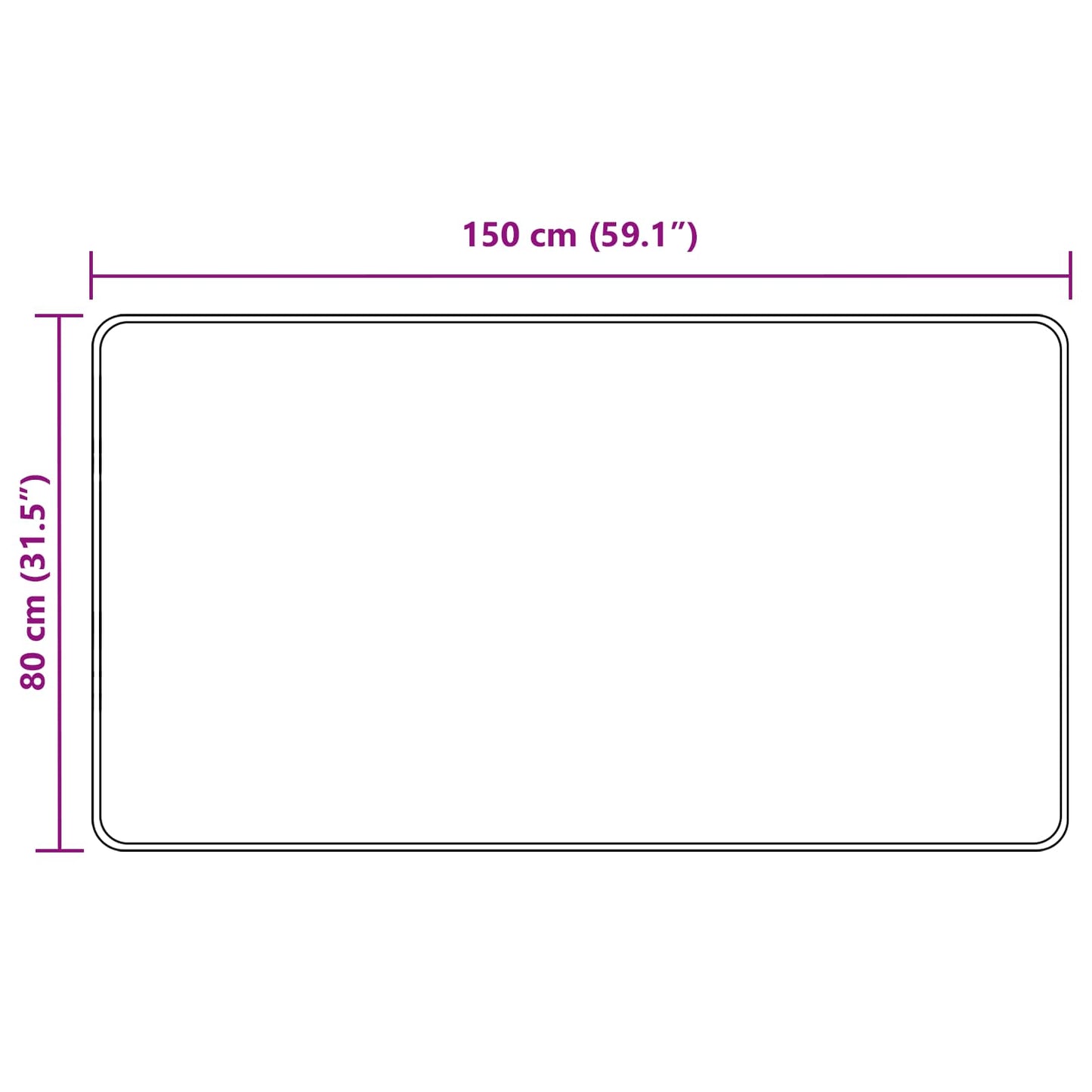 Kilimėlis MARSA Pilka 150 x 80 cm Poliesteris ir PVC