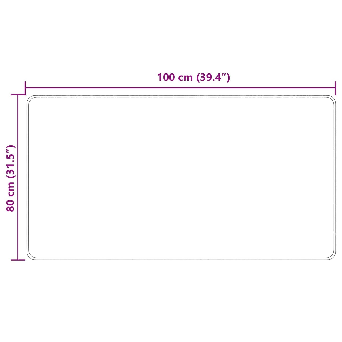 Kilimėlis MARSA Geltona 80 x 100 cm Poliesteris ir PVC