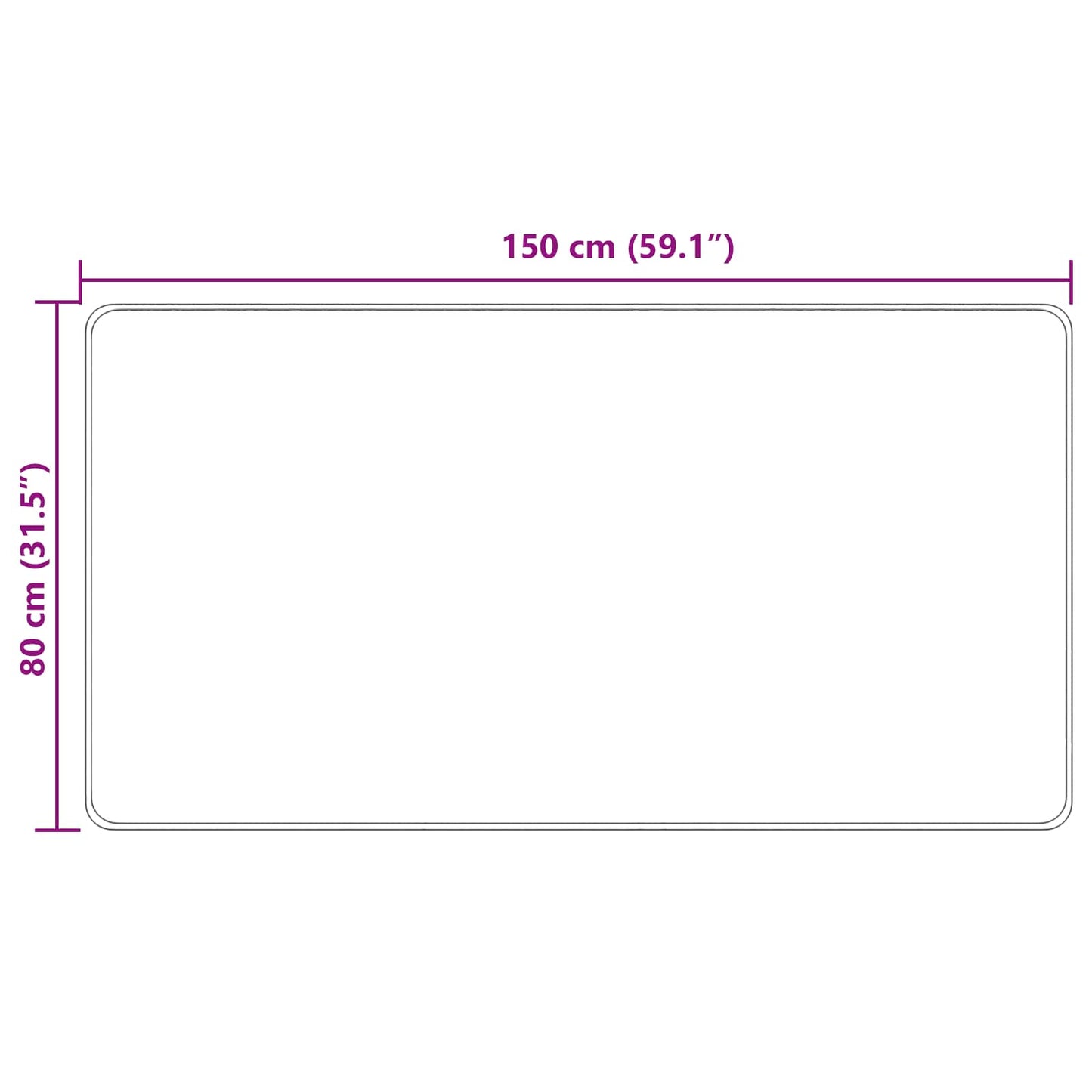 Kilimėlis MARSA Geltona 80 x 150 cm Poliesteris ir PVC
