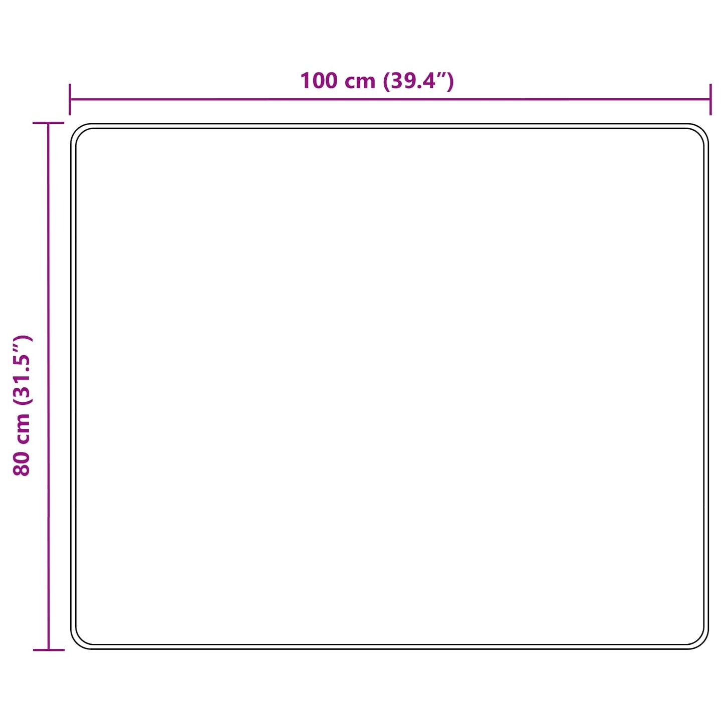 Kilimėlis MARSA Įvairiaspalvis 100 x 80 cm Poliesteris ir PVC