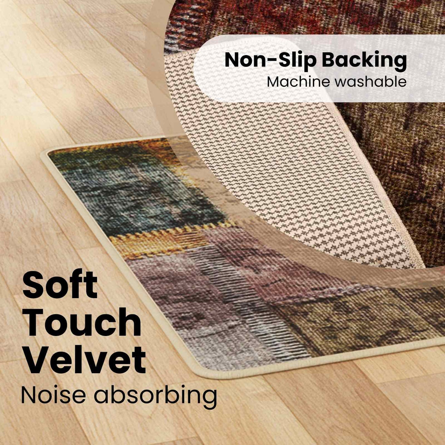 Kilimėlis MARSA Įvairiaspalvis 100 x 100 cm Poliesteris ir PVC