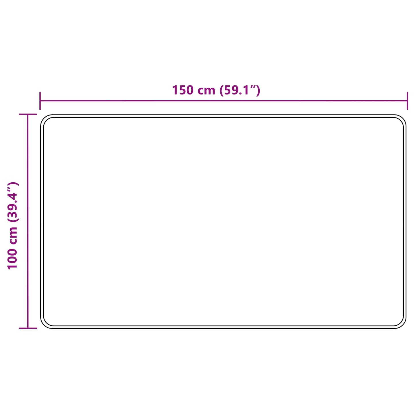 Kilimėlis MARSA Įvairiaspalvis 150 x 100 cm Poliesteris ir PVC