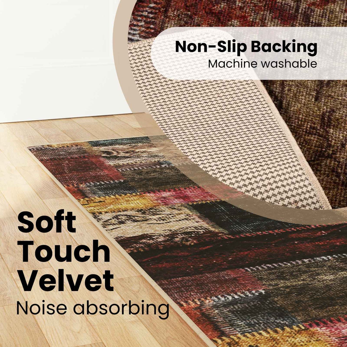 Kilimėlis MARSA Įvairiaspalvis 450 x 100 cm Poliesteris ir PVC