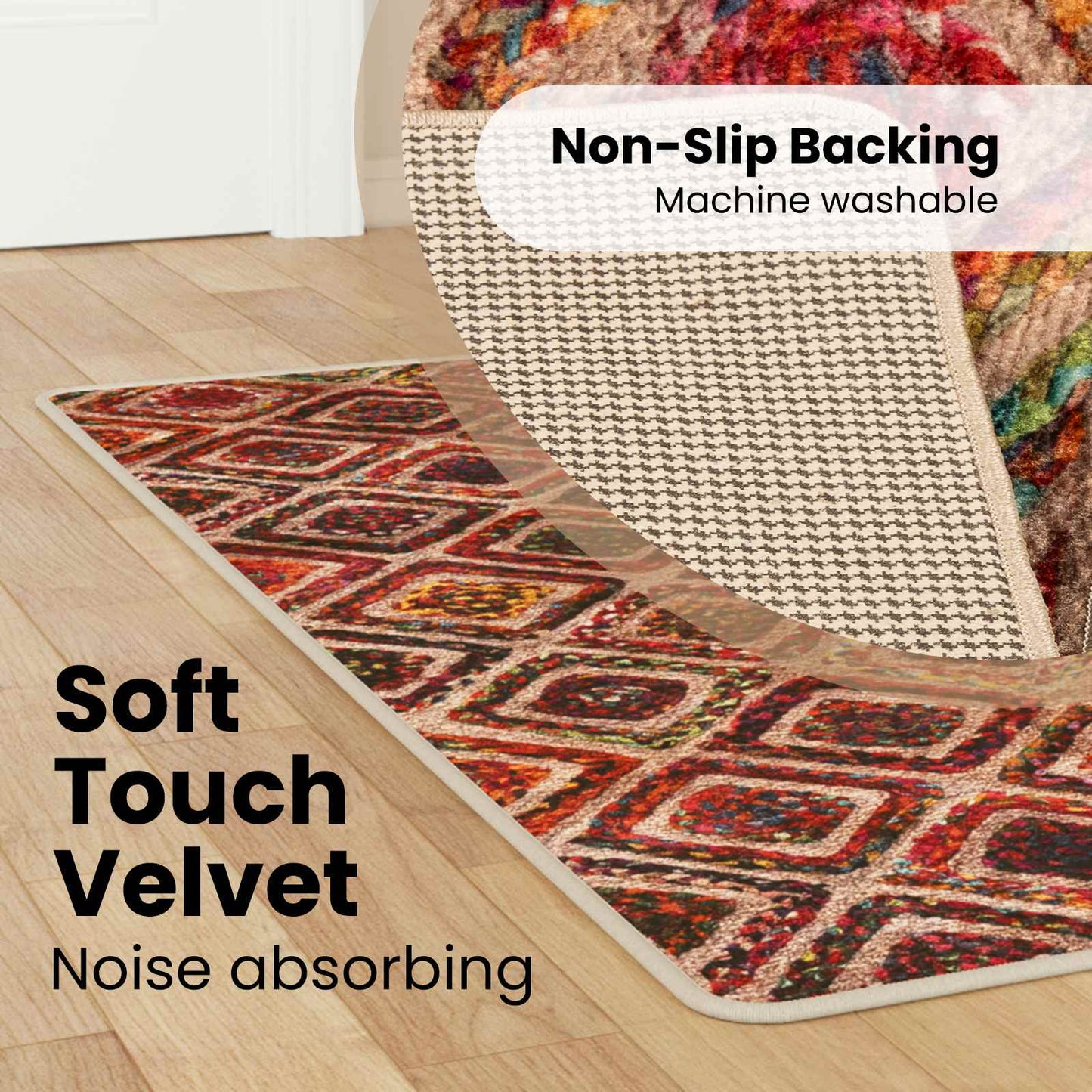 Kilimėlis MARSA Įvairiaspalvis 50 x 100 cm Poliesteris ir PVC